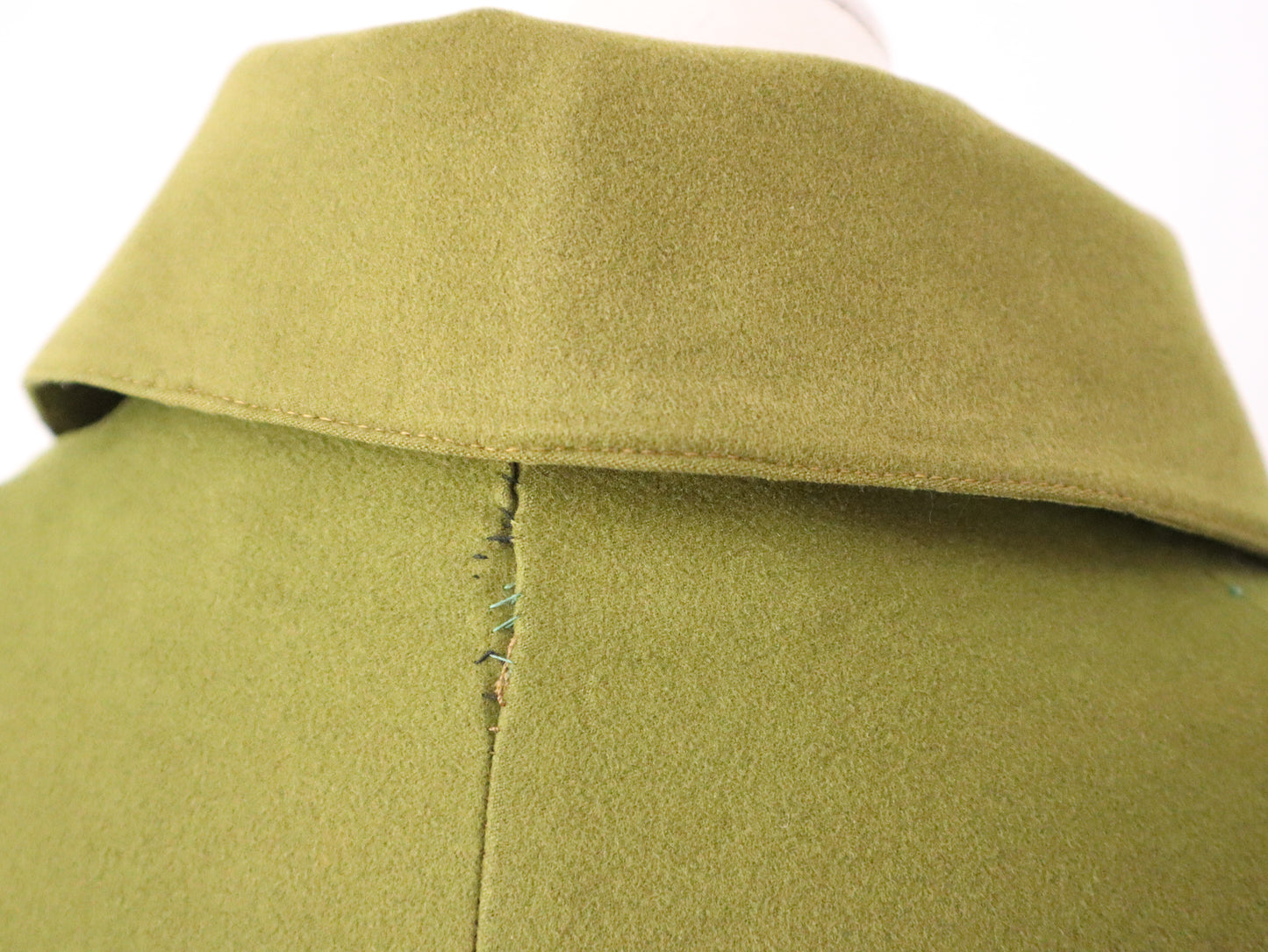 Antique French Tailcoat by Aristide Boyer – Bright Green Wool Theatre Jacket with Ring-Back Buttons – Regency-Inspired