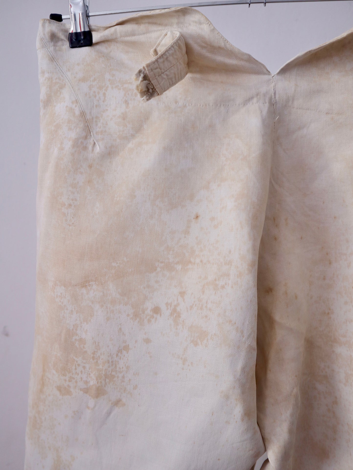 Early 19th Century White Cotton Trousers – Hand Stitched with Bone Buttons