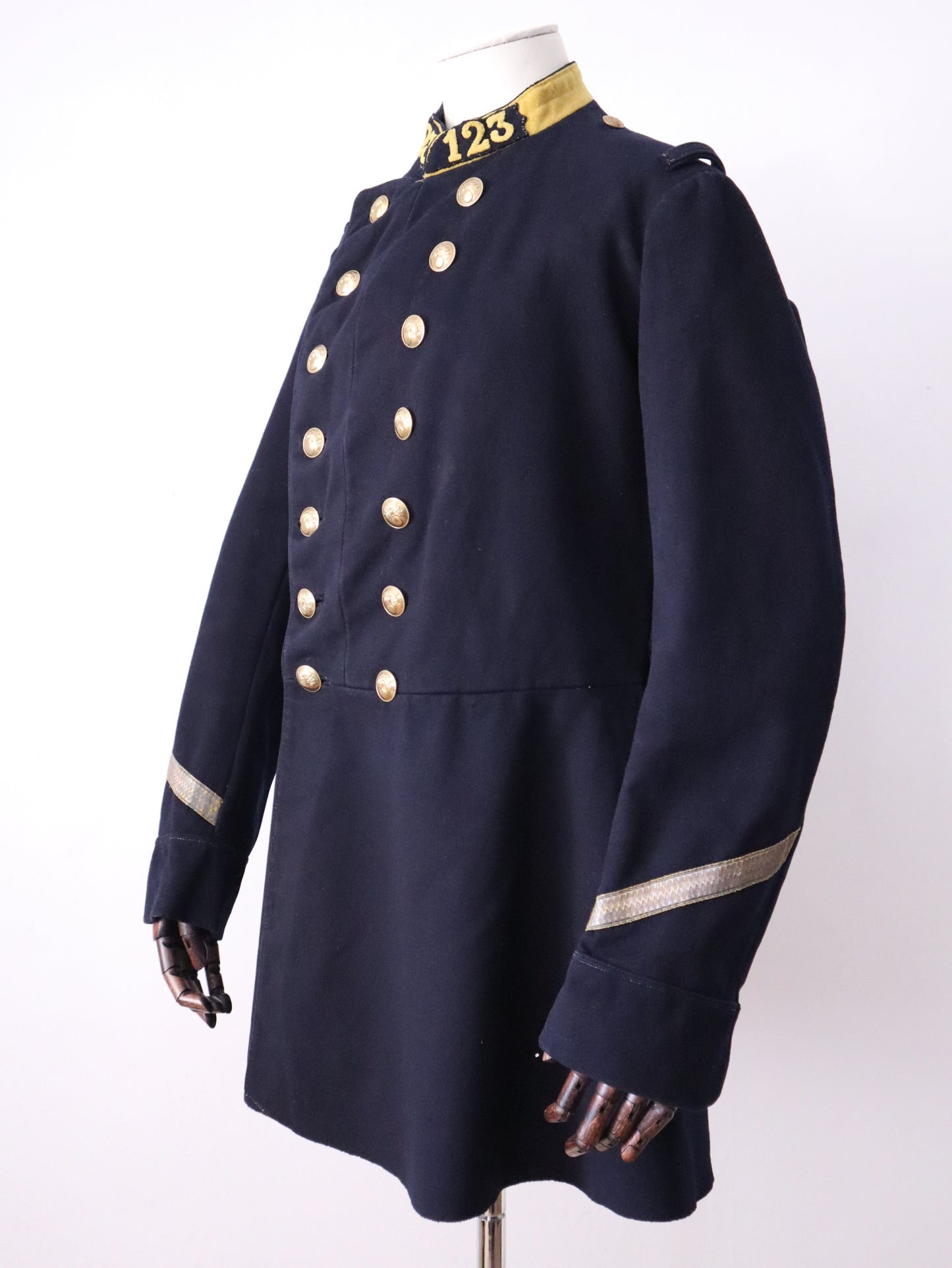 Original 1883 French Infantry Tunic – Model 1877 – 123rd Regiment – Antique Military Uniform