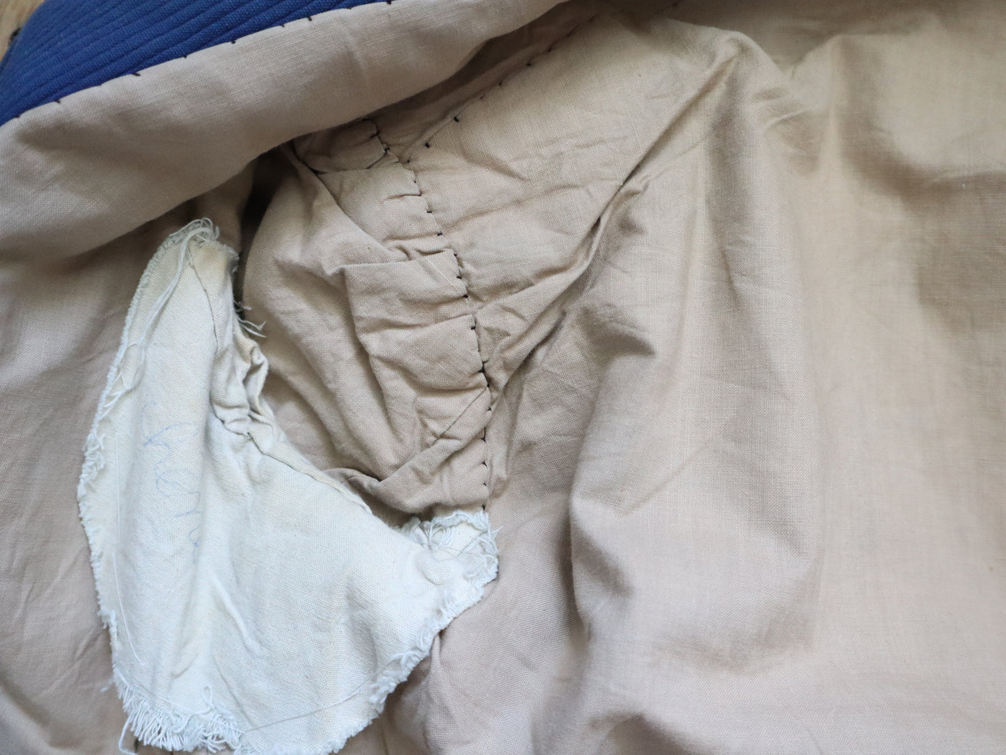 Antique French Carmagnole-Style Jacket in Blue | Circa 1920s | Ribbed Cotton Sans-Culotte Costume | Fully Lined