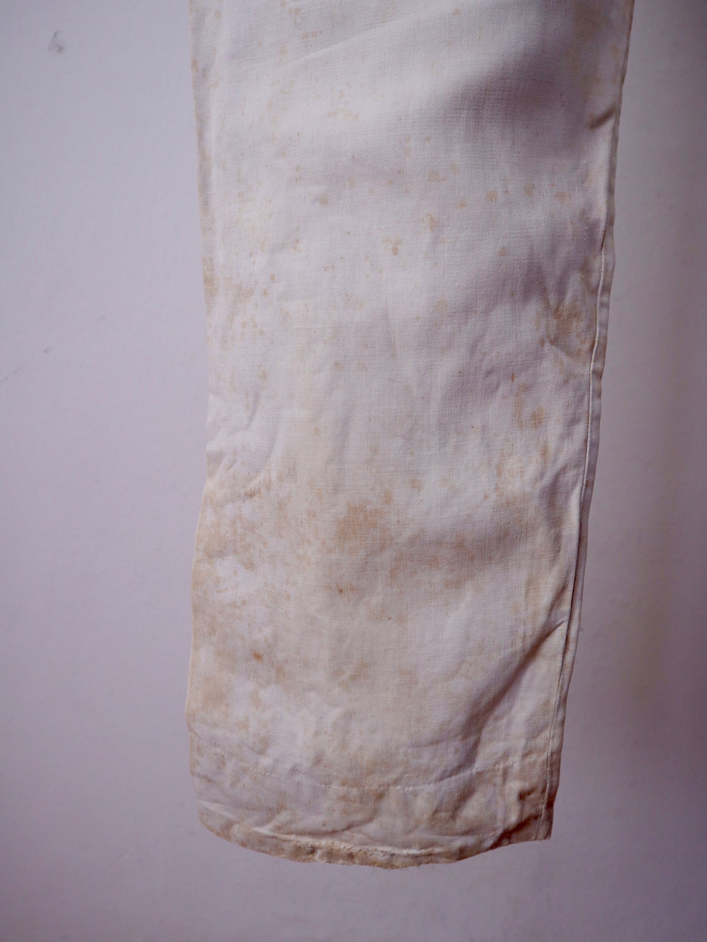Early 19th Century White Cotton Trousers – Hand Stitched with Bone Buttons