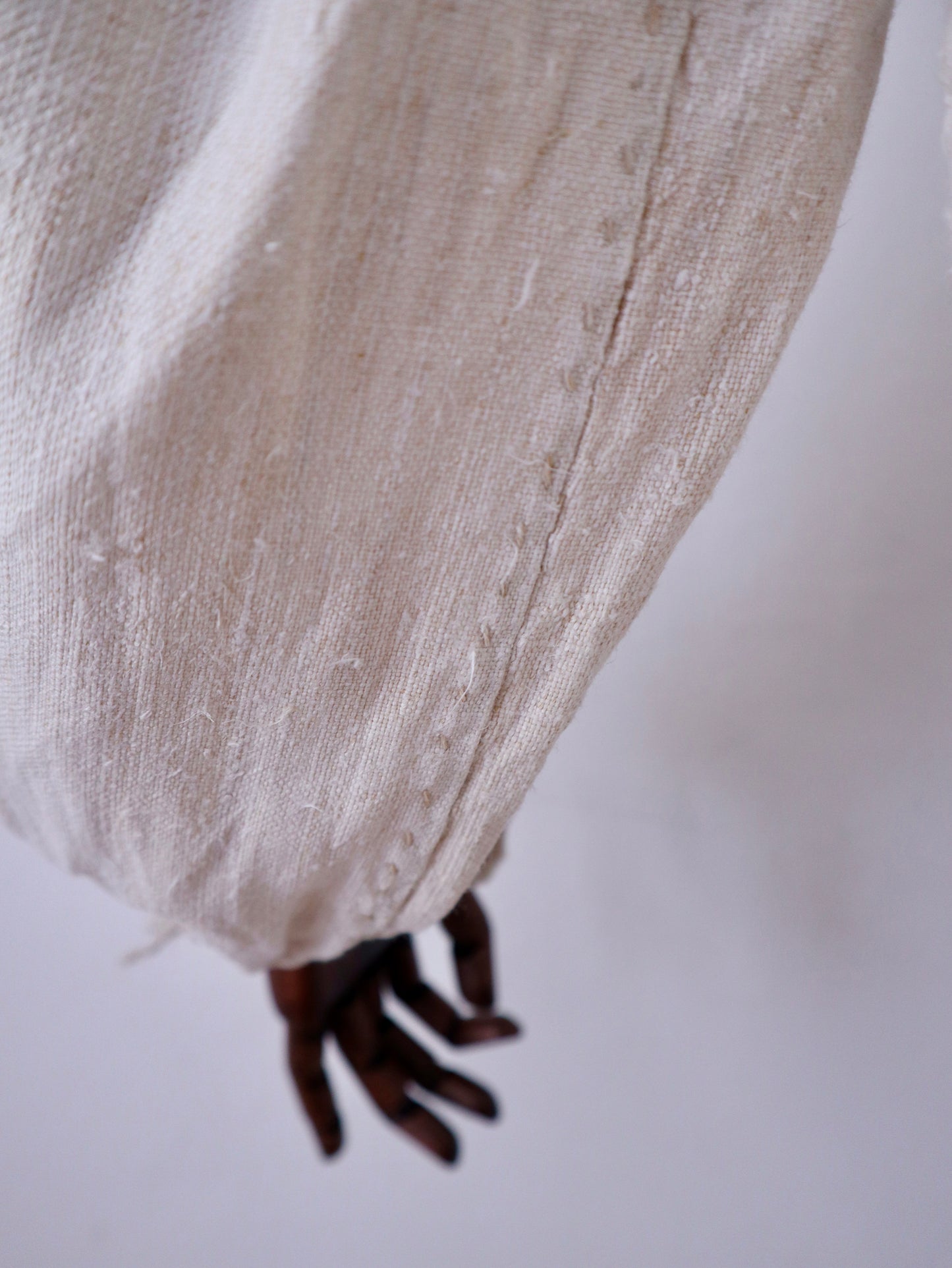 1930s - 1940s Transylvanian linen shirt with embroidery and cutwork