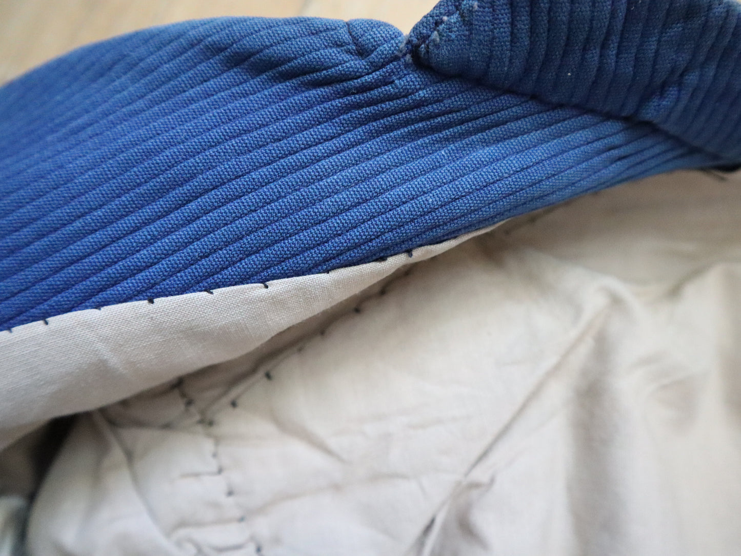 Antique French Carmagnole-Style Jacket in Blue | Circa 1920s | Ribbed Cotton Sans-Culotte Costume | Fully Lined