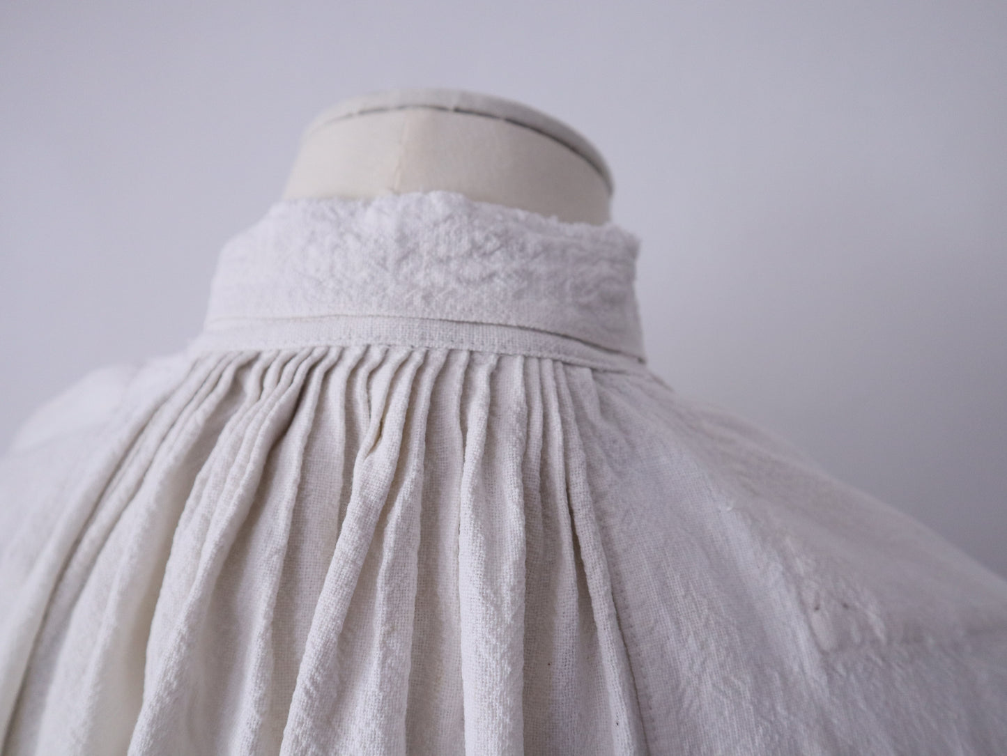 1930s Transylvanian Linen Folk Smock Antique Eastern European Embroidered Shirt Traditional Tunic Dress