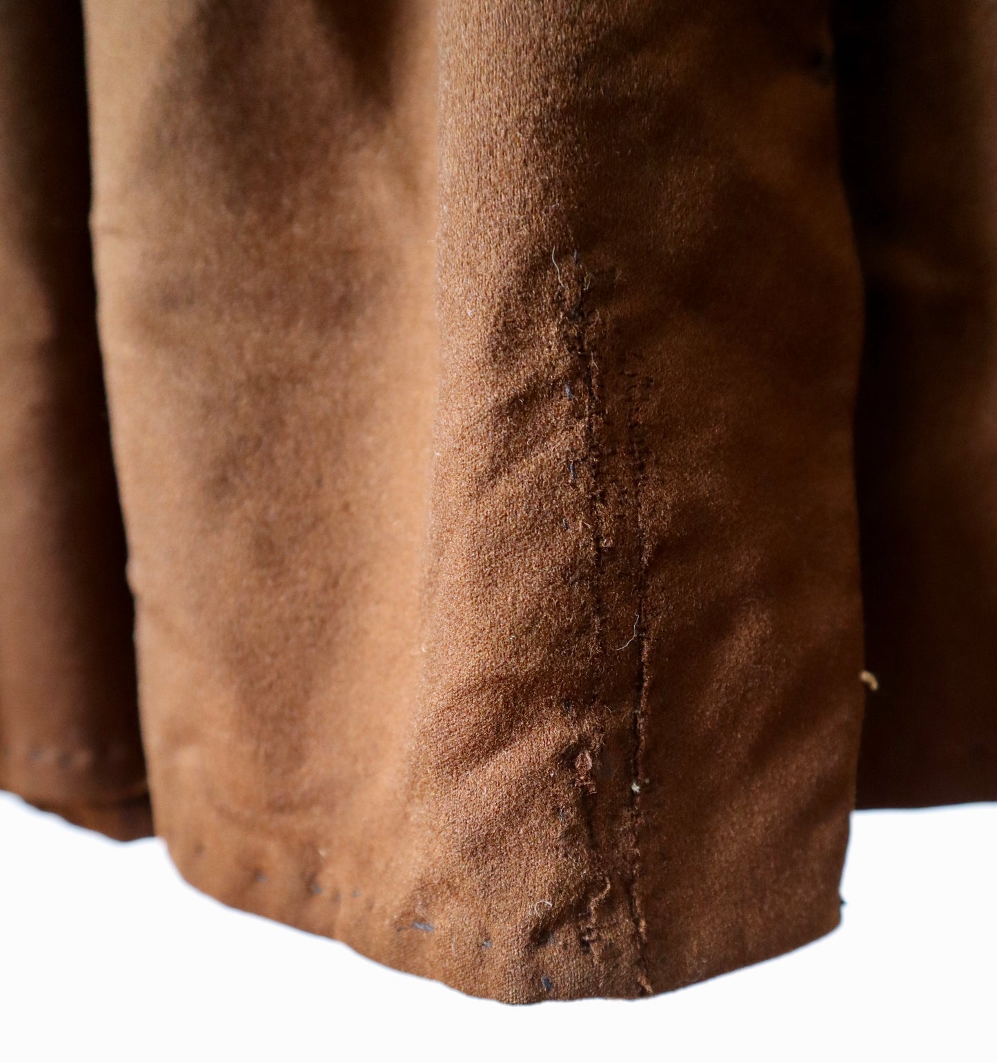 Antique French Opera Costume Tunic Brown Wool Cotton Puff Sleeve Renaissance Style 1910s
