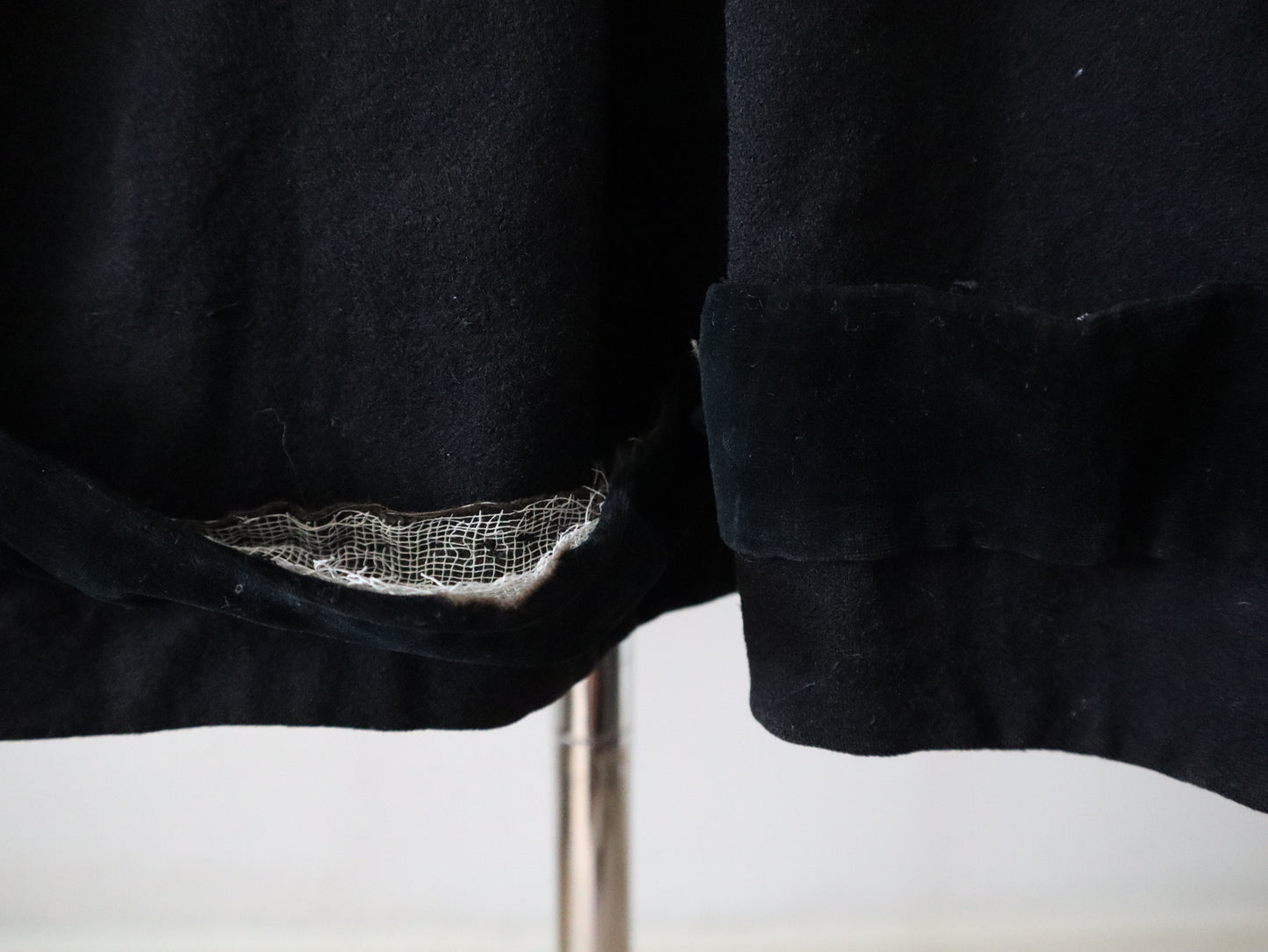 Antique French Renaissance-Style Theatrical Tunic | Circa 1900 | Aristide Boyer Marseille | Black Wool with Hanging Sleeves