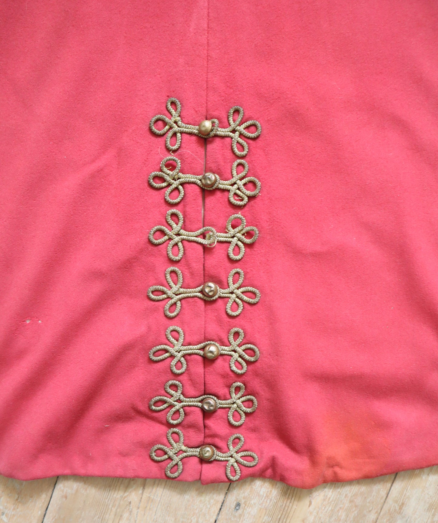 Antique French Pink Costume Tunic Jacket Gold Embellishments Opera Theatre 1910s