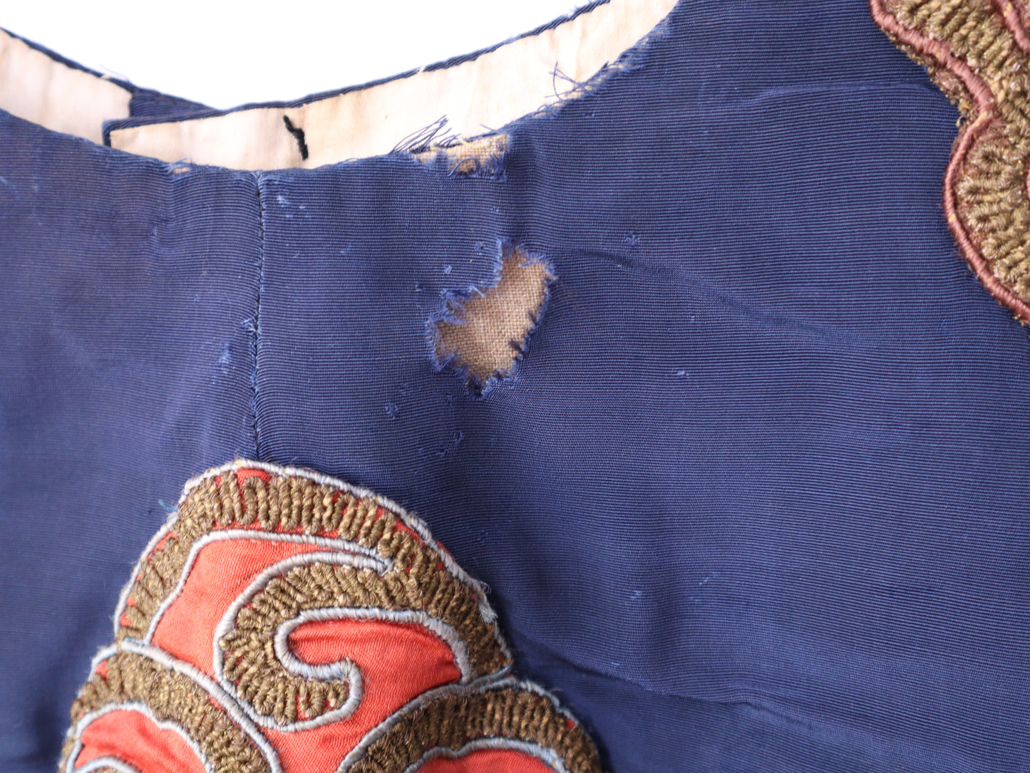 1920s French Opera Costume Blue Silk Orange Gold Oriental Style