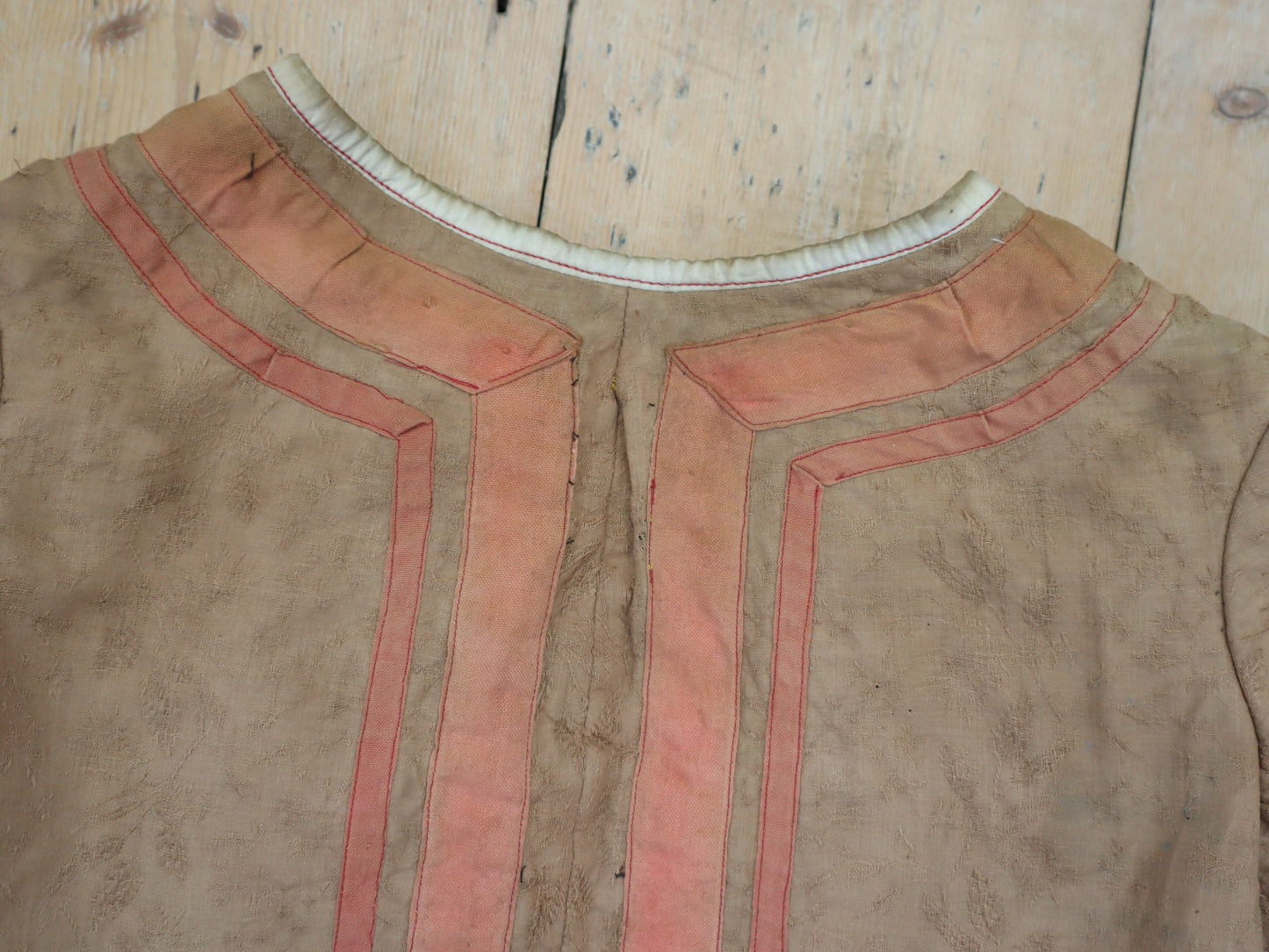 Antique French Theatre Costume Tunic Top Child’s Renaissance Style  Brown Pink Red