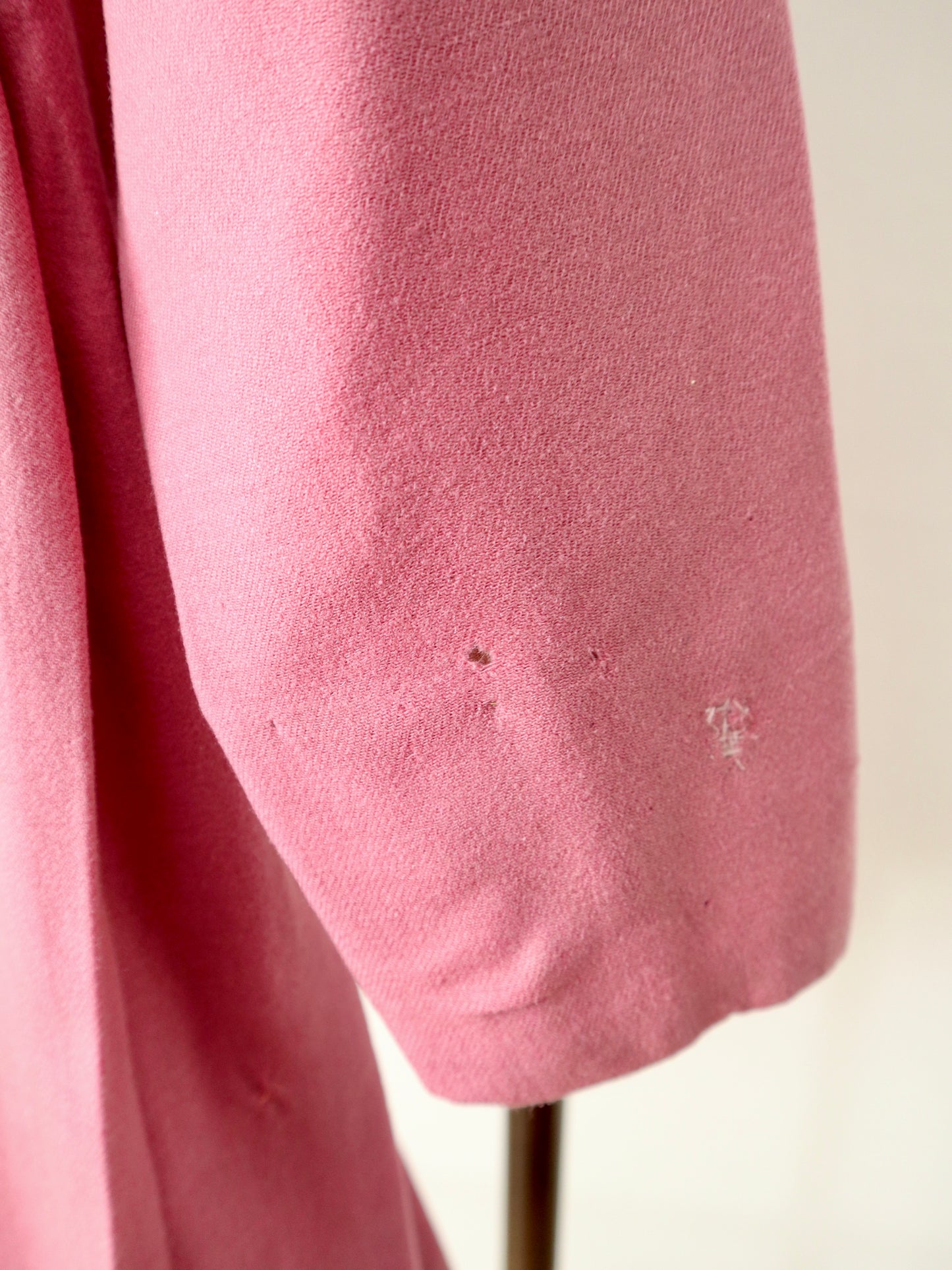 Antique French Opera Costume Pink Wool Tunic Linen Early 1900s