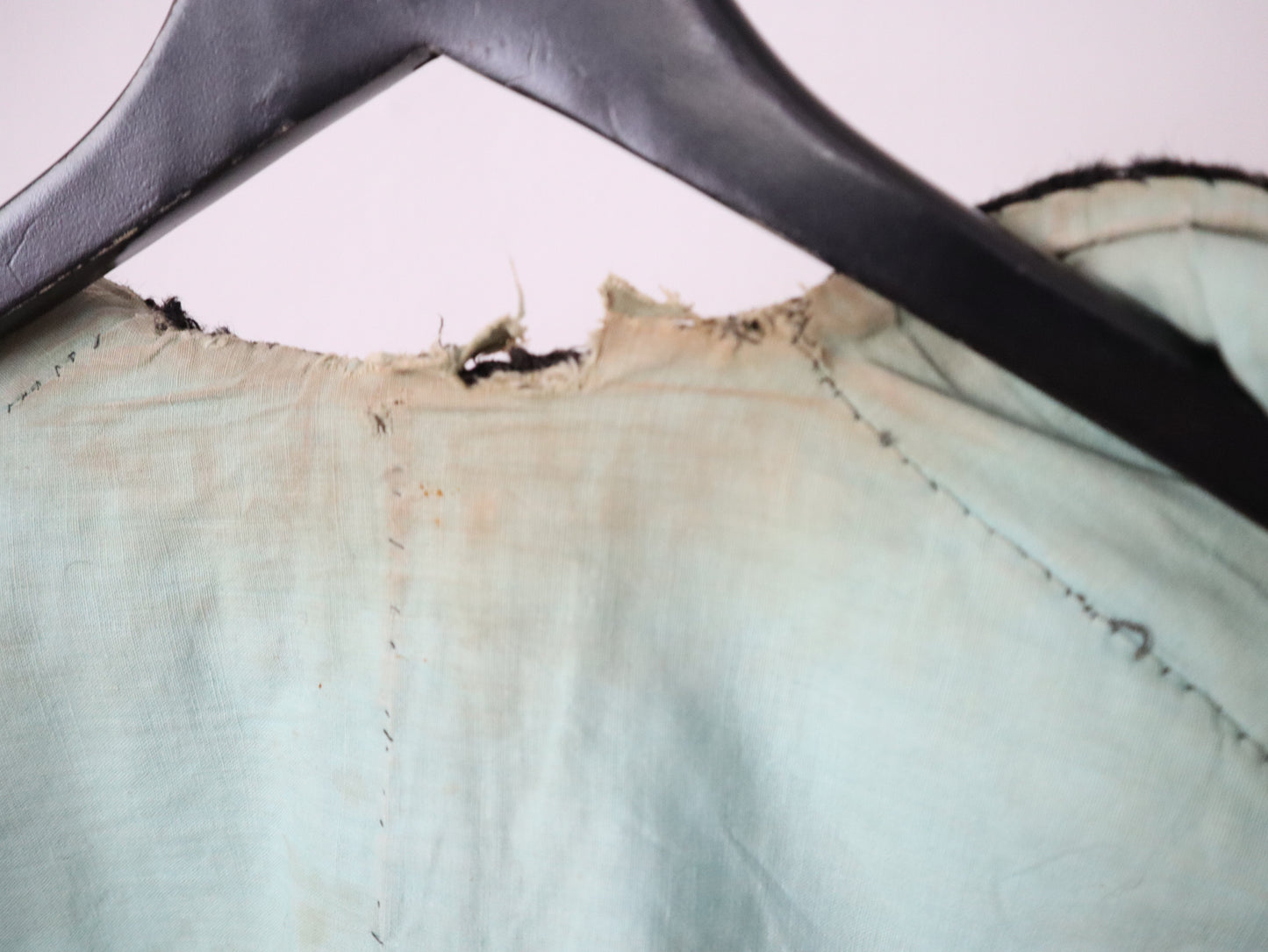 1920s 1930s Transylvanian folk waistcoat with black and burgundy soutache decoration