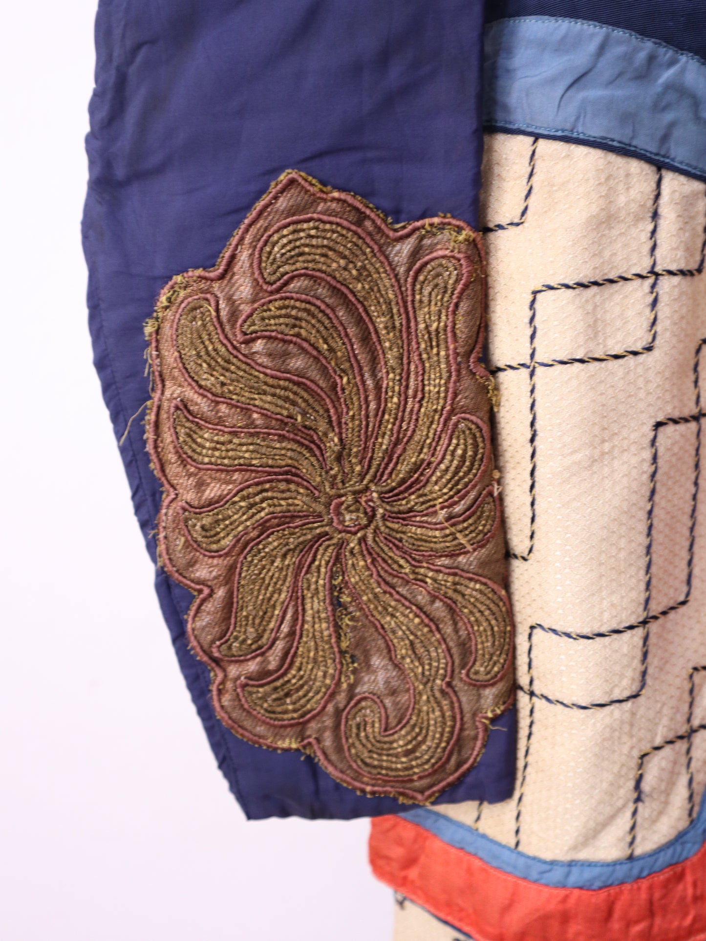 1920s French Opera Costume Blue Silk Orange Gold Oriental Style