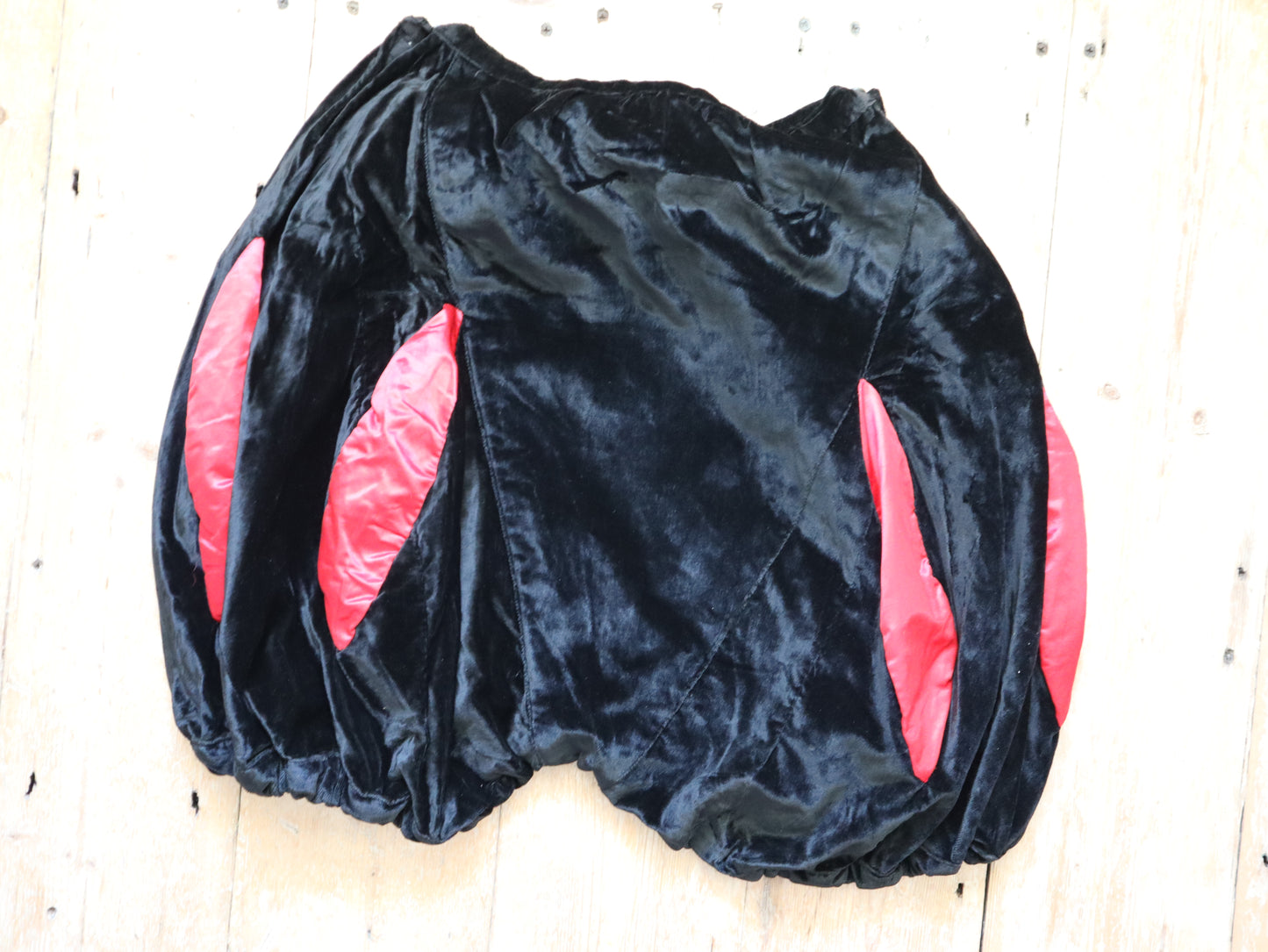 Antique 1910s - 20s French Mephistopheles costume delightful silk velvet complete five piece set child jacket cape breeches Devil Halloween