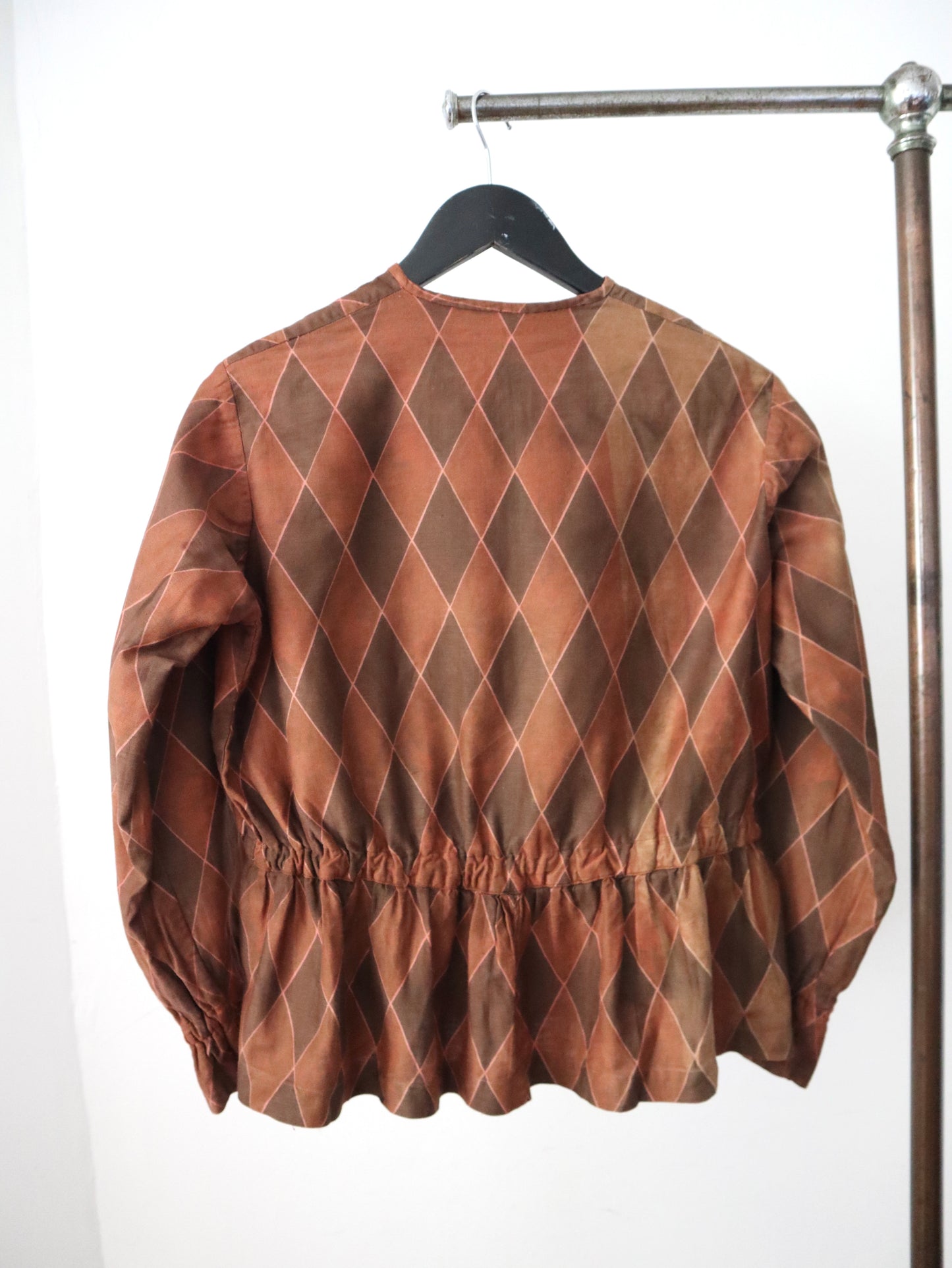 Early 20th Century French Harlequin Costume – c.1910s–20s Two-Piece Cotton Ensemble