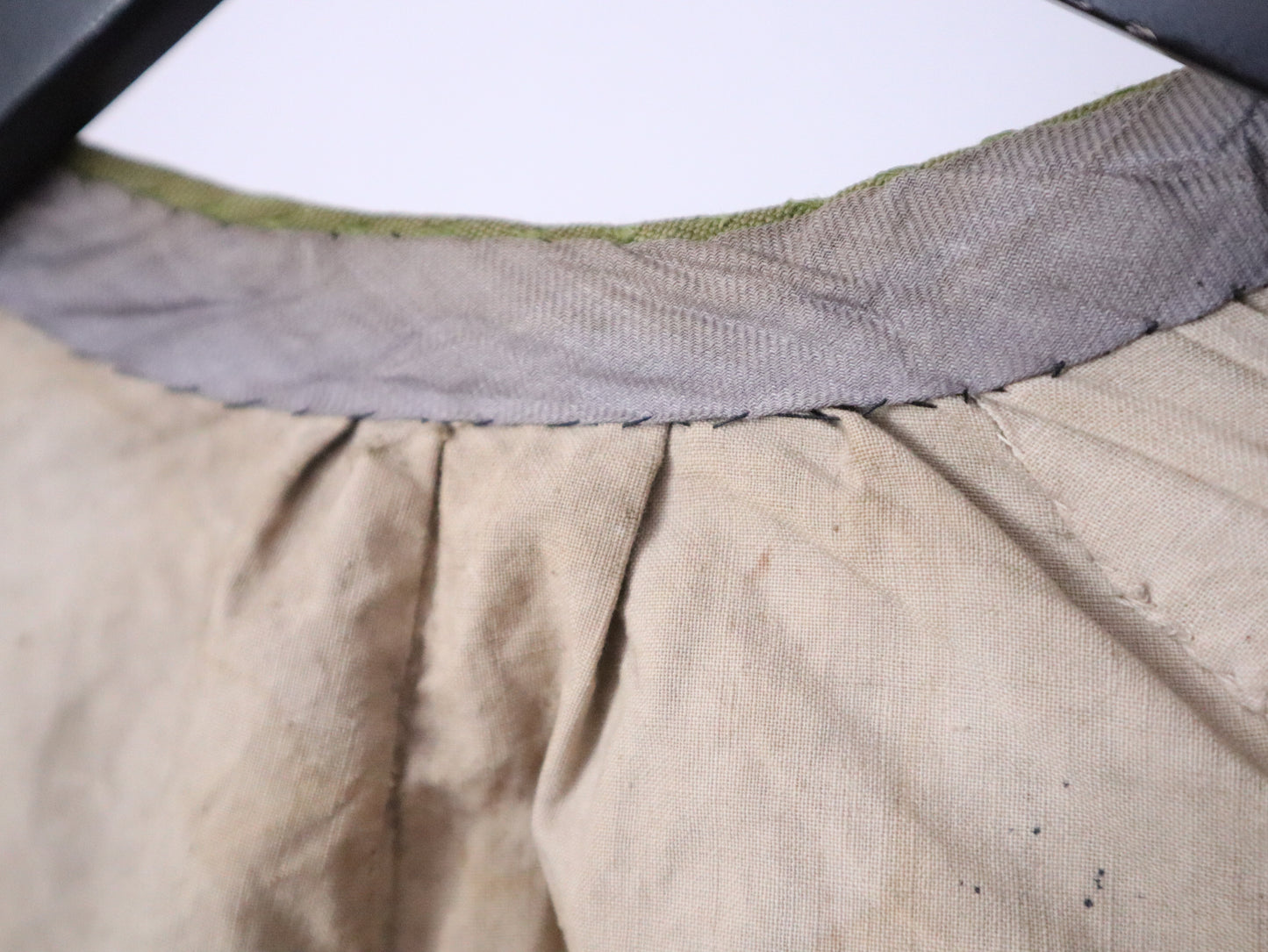 Antique French Opera Costume Jacket – Early 1900s, Green & Red Cotton, Aristide Boyer Marseille