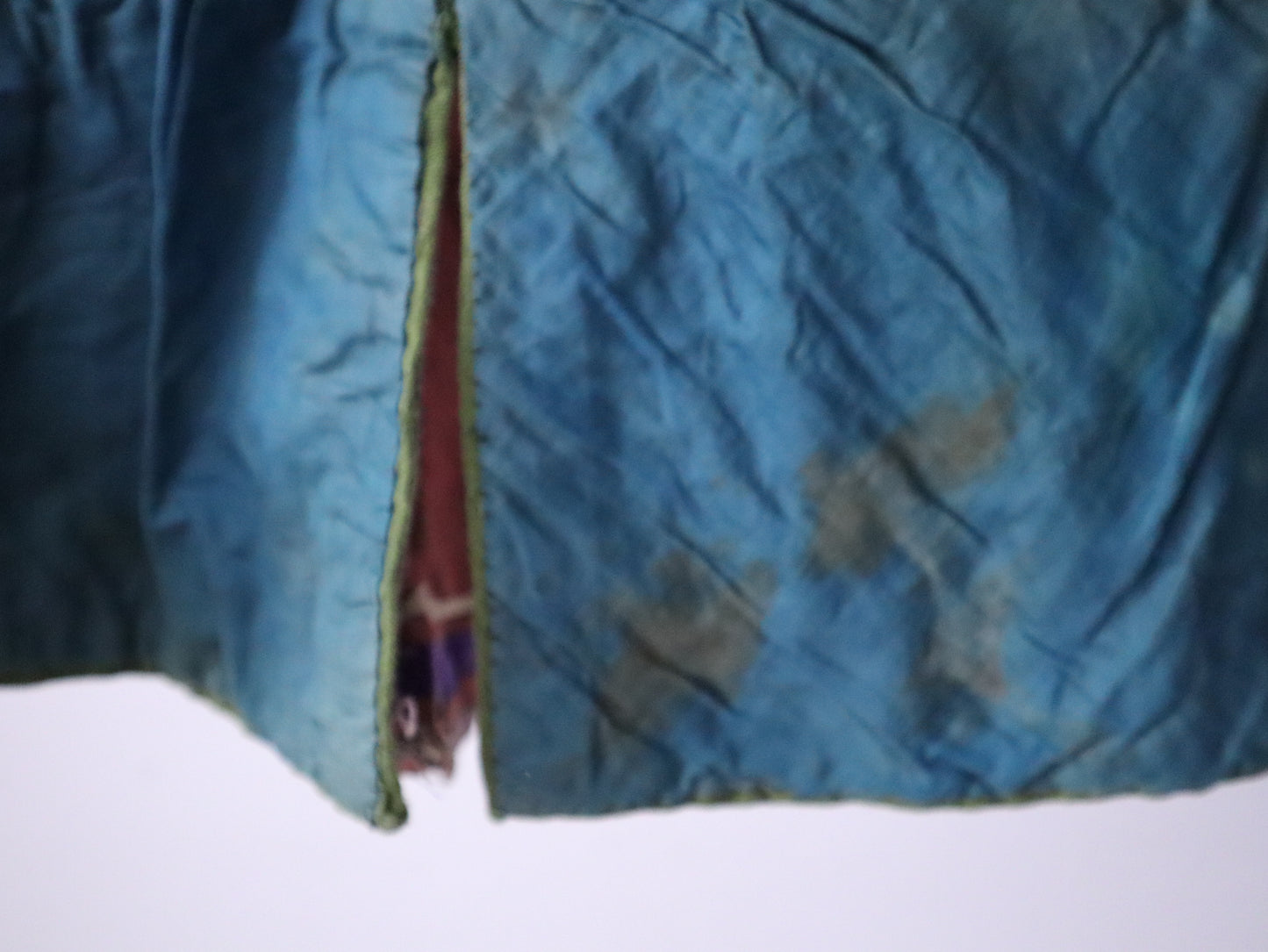 Antique French Opera Costume Jacket – Early 1900s, Green & Red Cotton, Aristide Boyer Marseille