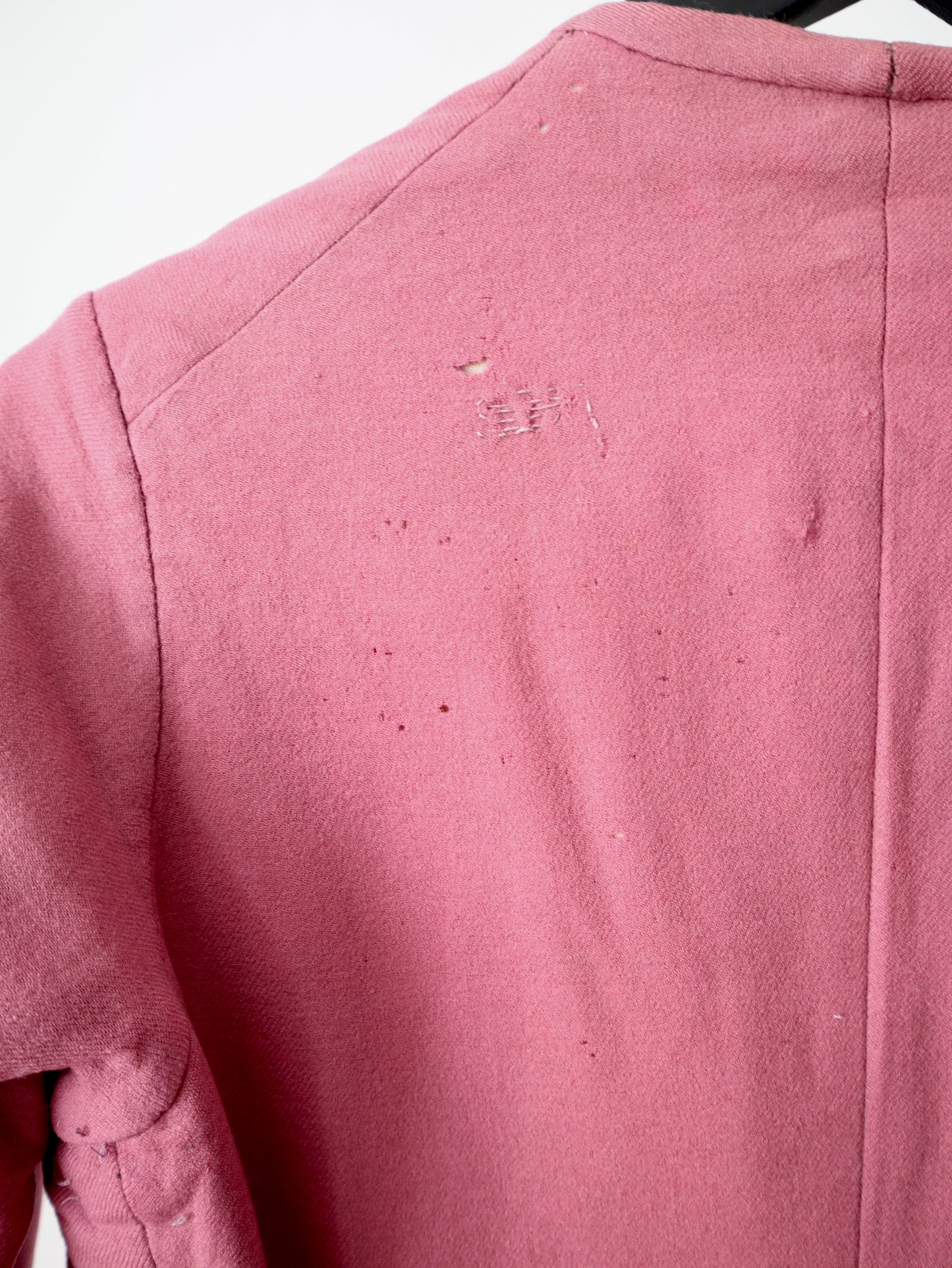 Antique French Opera Costume Pink Wool Tunic Linen Early 1900s