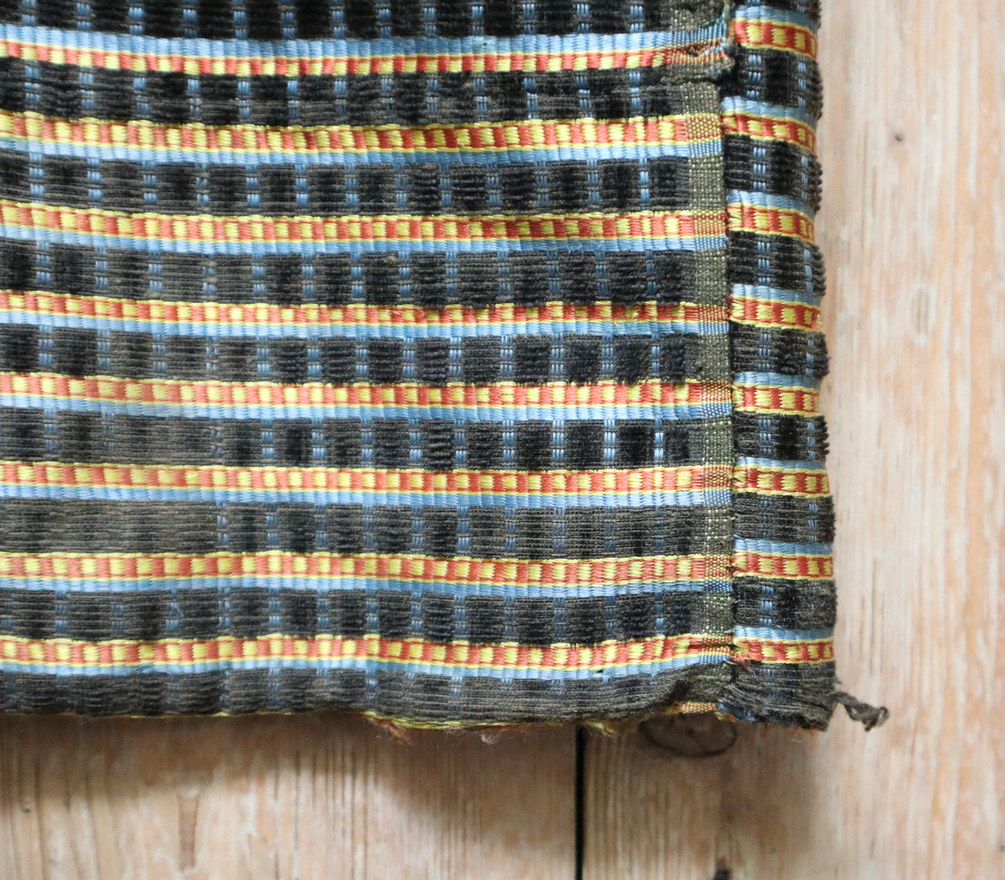 1790s - 1800 Silk Velvet Waistcoat
Vest Stripe Covered Buttons Double Breasted French Sack
Linen Back