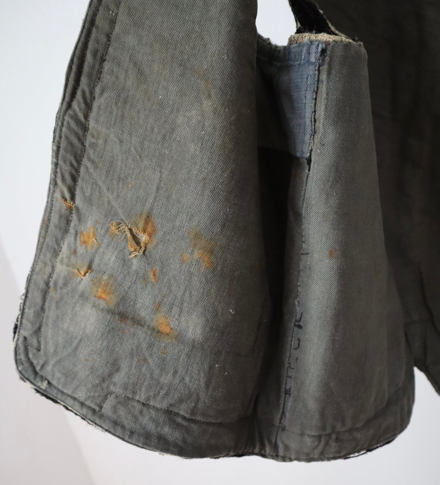 1920s 1930s Transylvanian wool folk waistcoat with black and red soutache decoration