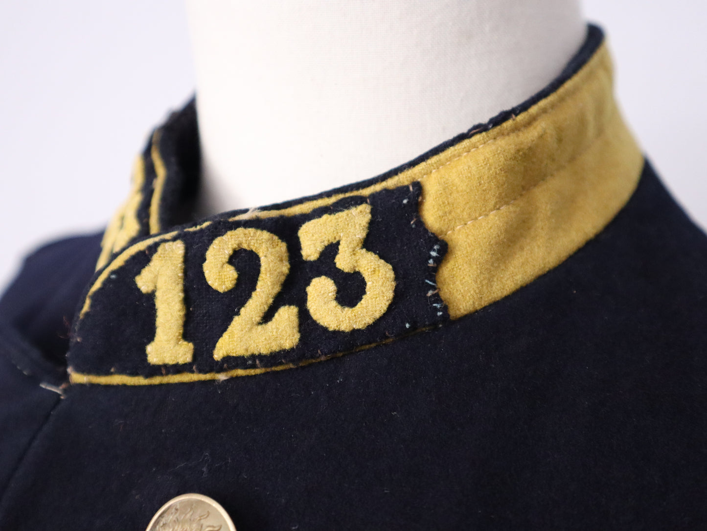 Original 1883 French Infantry Tunic – Model 1877 – 123rd Regiment – Antique Military Uniform