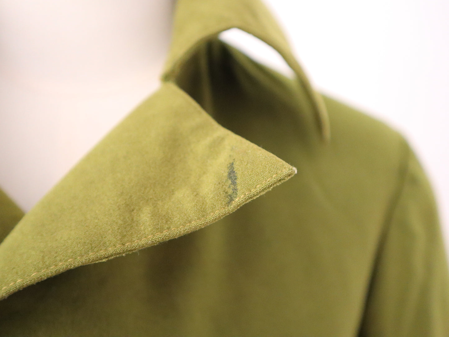 Antique French Tailcoat by Aristide Boyer – Bright Green Wool Theatre Jacket with Ring-Back Buttons – Regency-Inspired