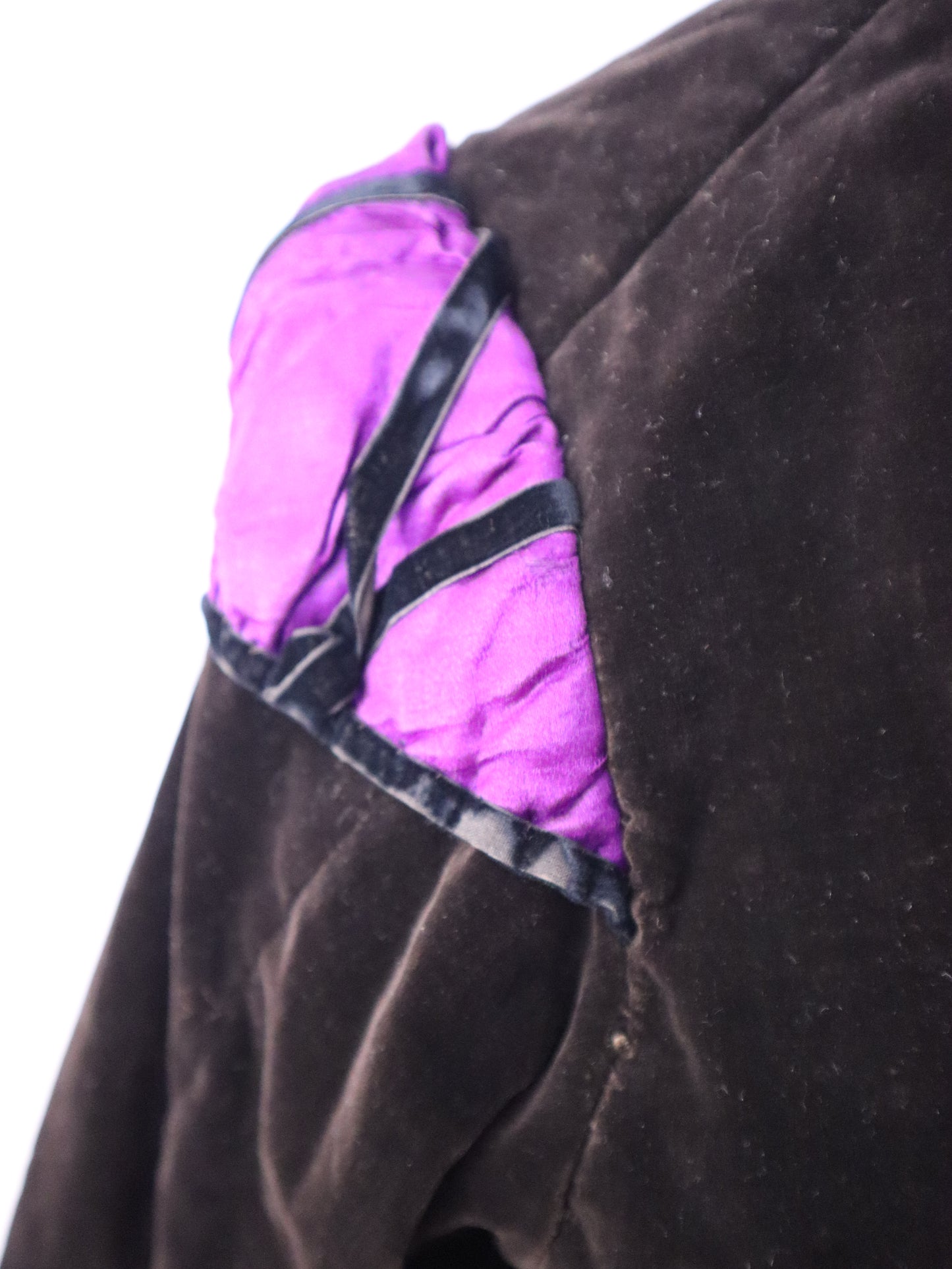 Rare Antique early 1900s French Opera Costume Jacket Silk Velvet Medieval Renaissance 16th Century Buckles Straps