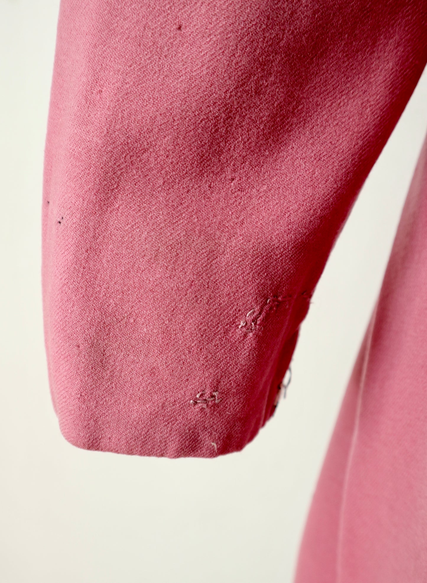 Antique French Opera Costume Pink Wool Tunic Linen Early 1900s
