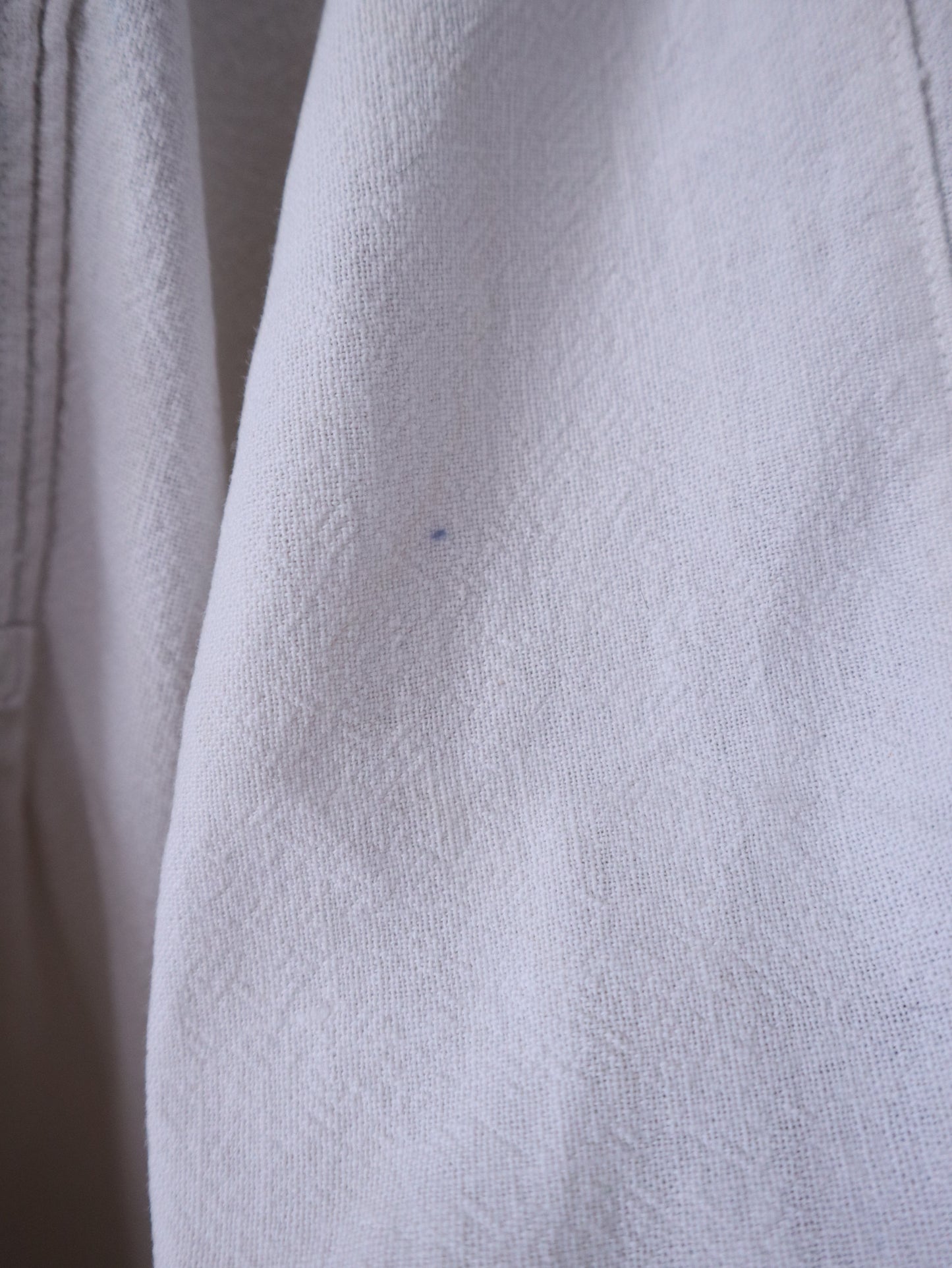 1930s Transylvanian Linen Folk Smock Antique Eastern European Embroidered Shirt Traditional Tunic Dress