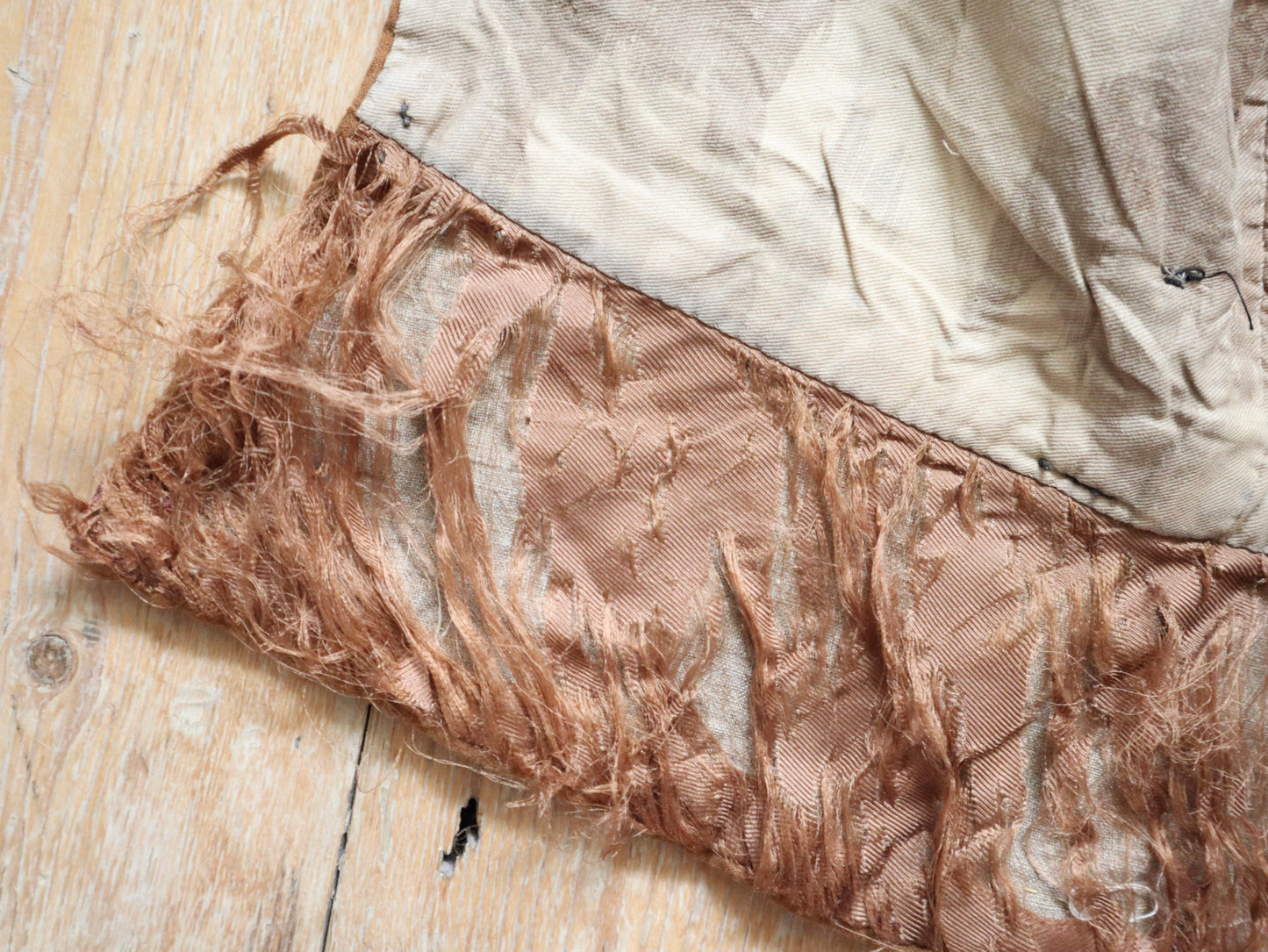 Antique French Opera Costume Tunic Top Toffee Brown Wool Medieval Renaissance Style