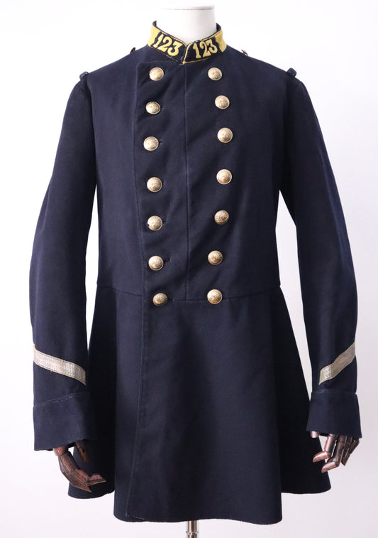 Original 1883 French Infantry Tunic – Model 1877 – 123rd Regiment – Antique Military Uniform
