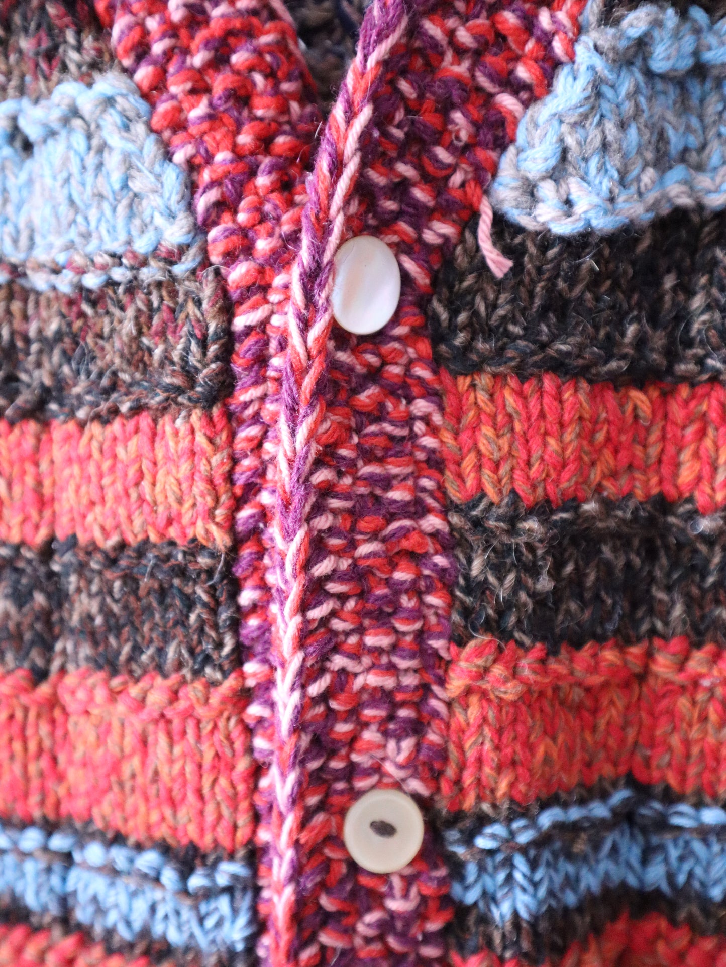 1930- 1940s Romanian Hand-Knitted Wool Waistcoat / Gilet Folk Traditional Eastern European Cardigan