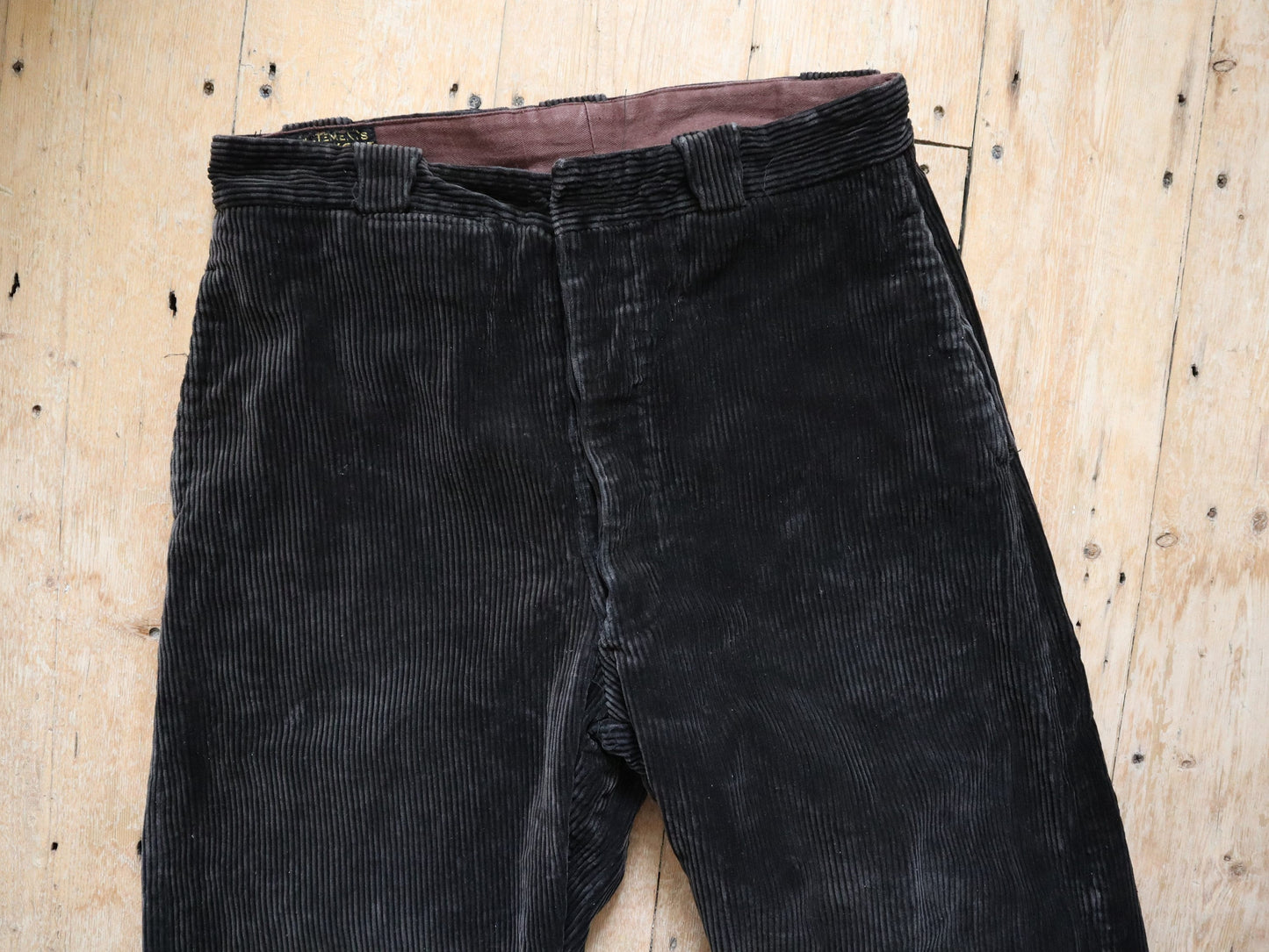 1950s French Workwear Trousers Pants Brown Corduroy by La Biche Chore