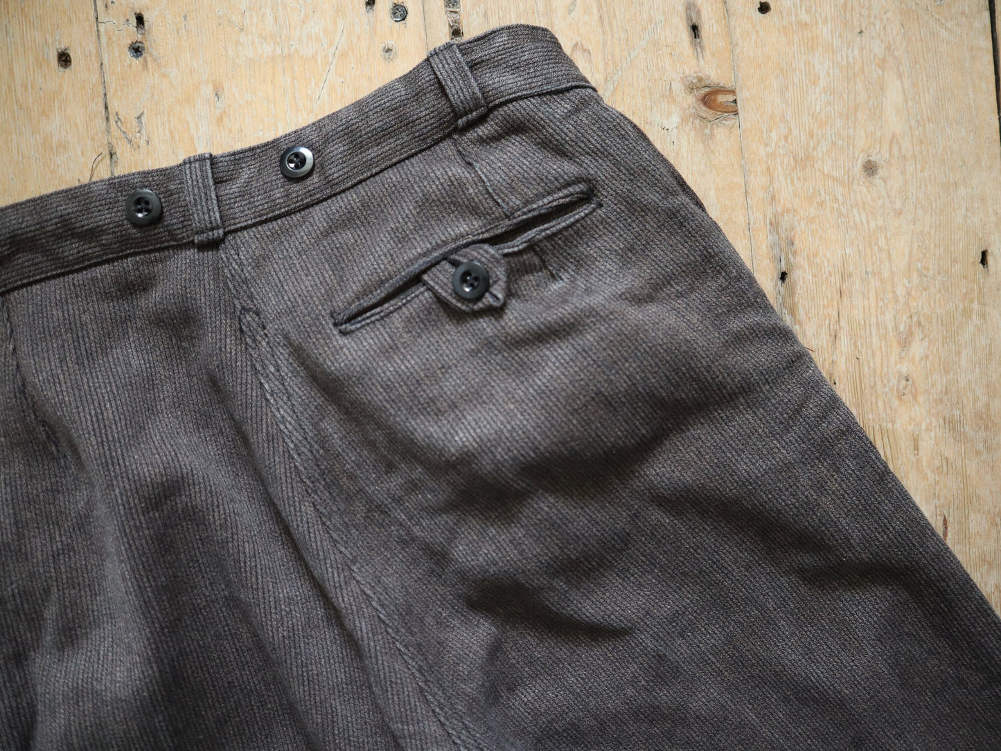 1960s French Workwear Trousers Brown Chore Pants Small
