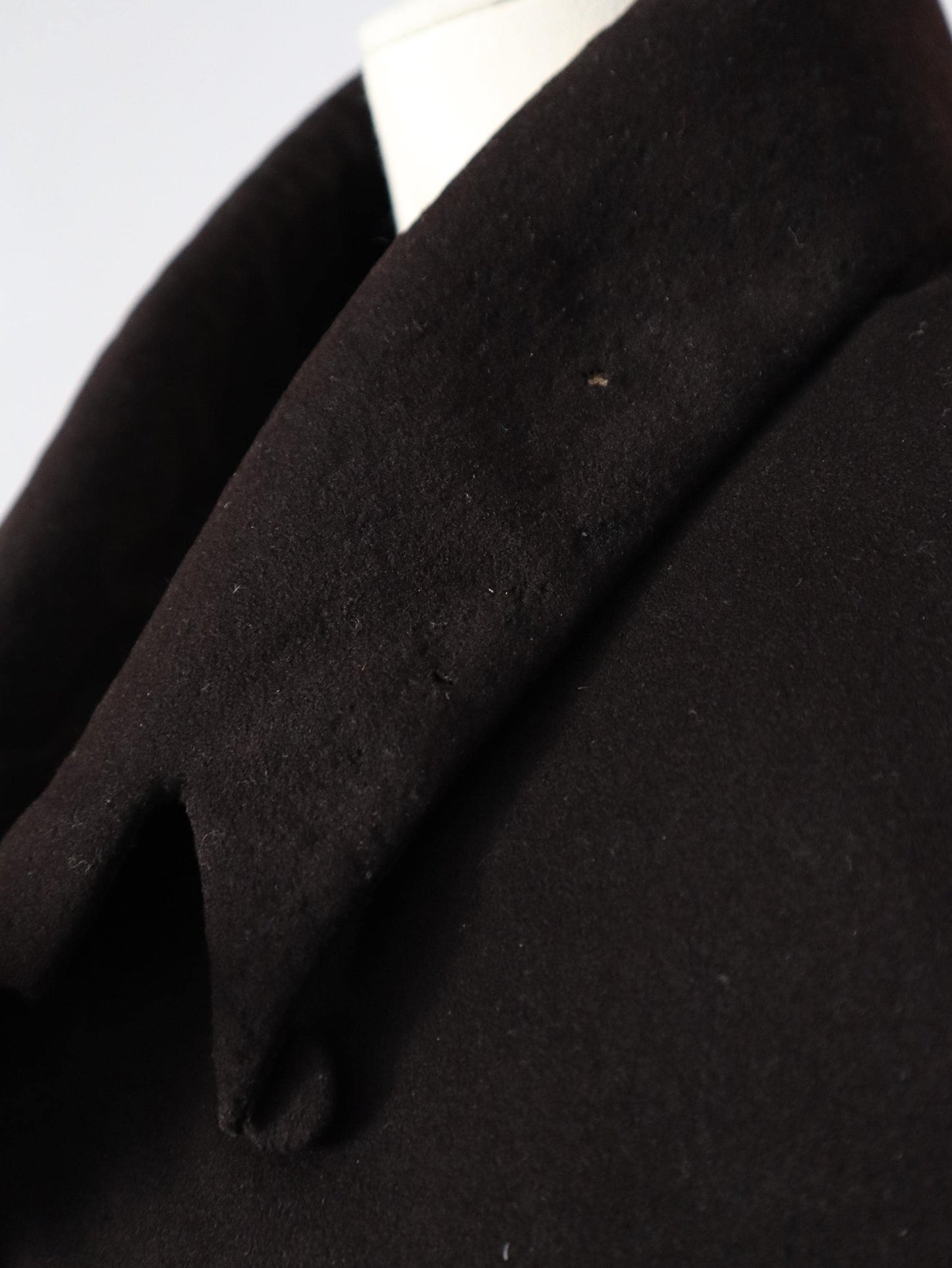 RARE Early 1800s French Black Wool Tailcoat Jacket REGENCY Double Breasted Jacket Coat M Notch Lapel