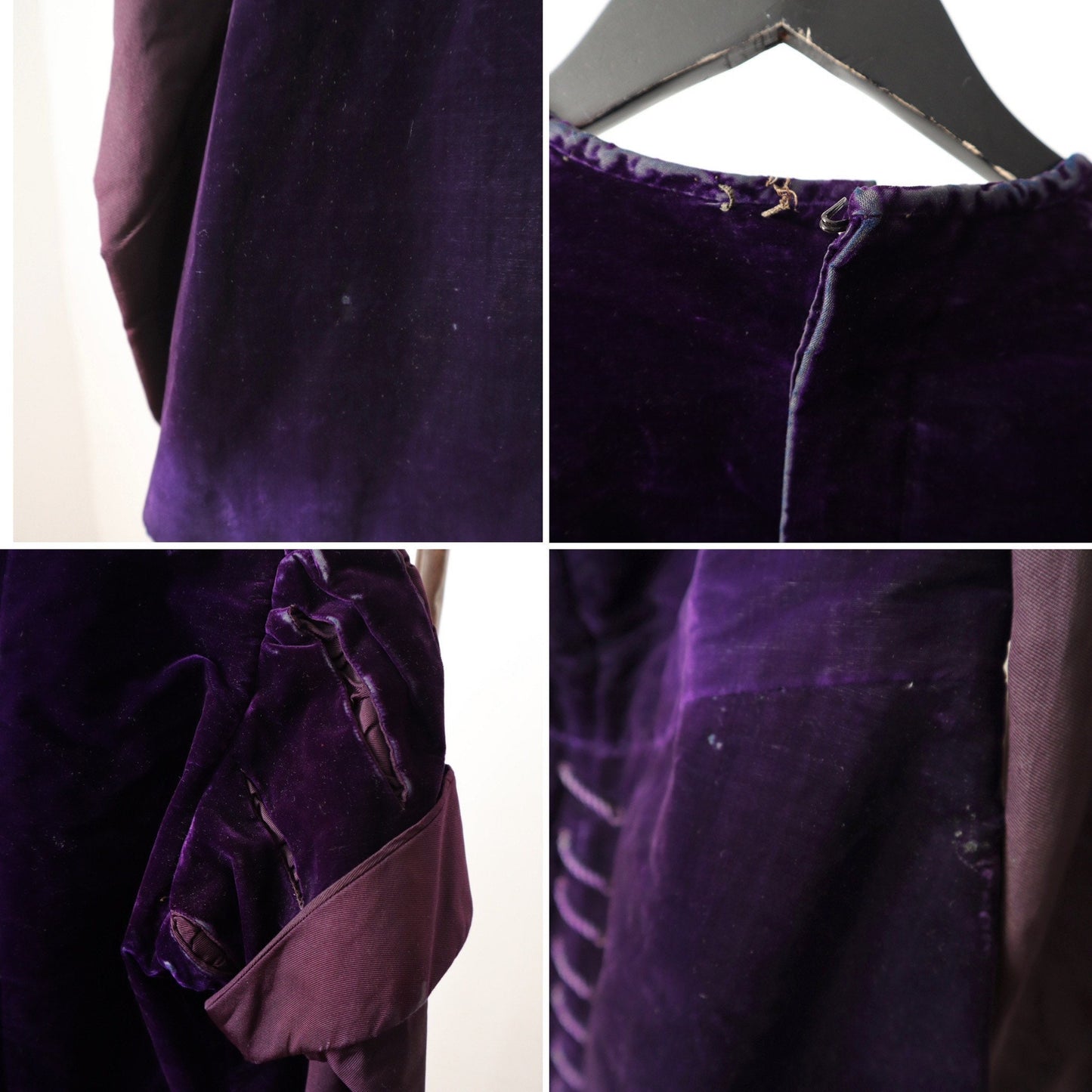 Antique French Opera Costume Tunic 1887 Purple Silk Velvet Tunic Doublet Renaissance Paris Theatre 19th Century