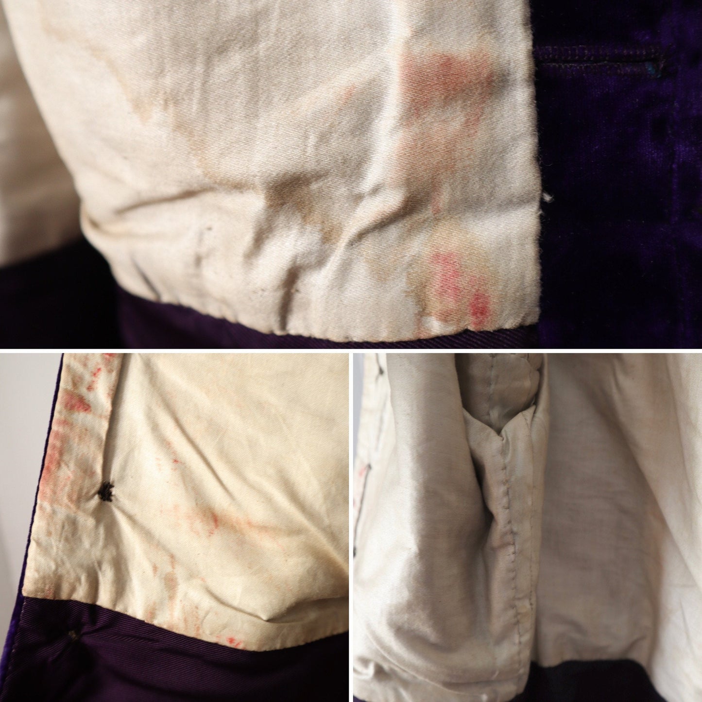 Antique French Opera Costume Tunic 1887 Purple Silk Velvet Tunic Doublet Renaissance Paris Theatre 19th Century