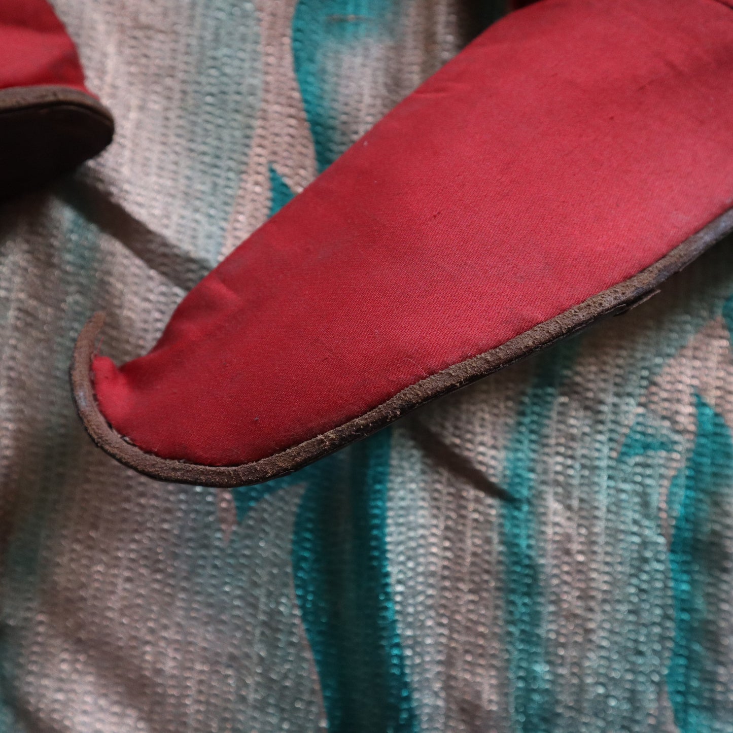Antique Red Boots French Theatre Fabric Leather Renaissance Style Antique