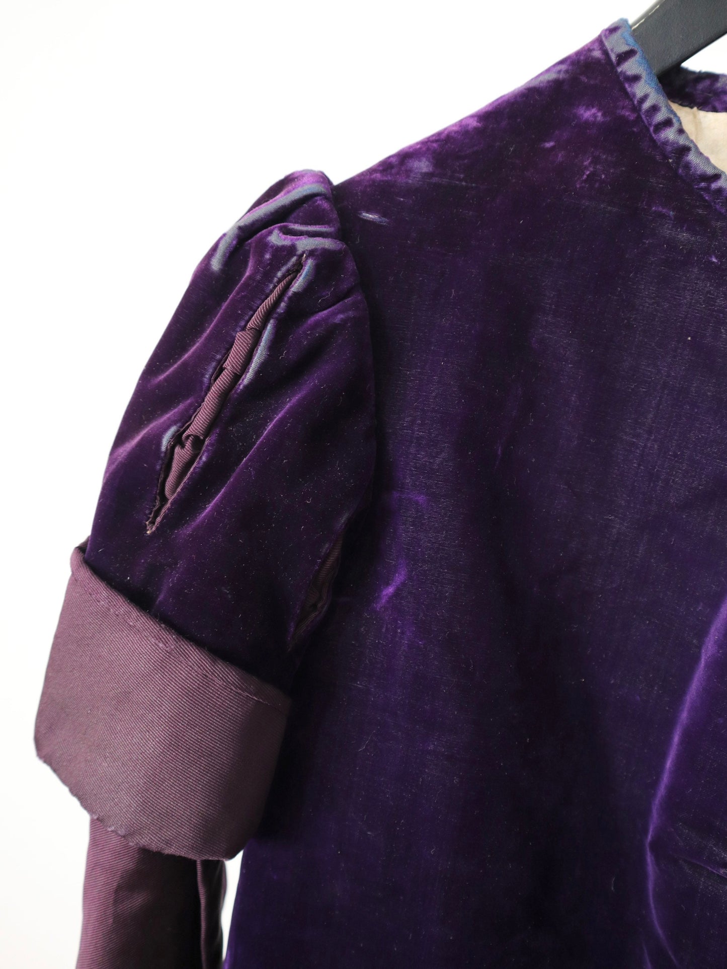 Antique French Opera Costume Tunic 1887 Purple Silk Velvet Tunic Doublet Renaissance Paris Theatre 19th Century
