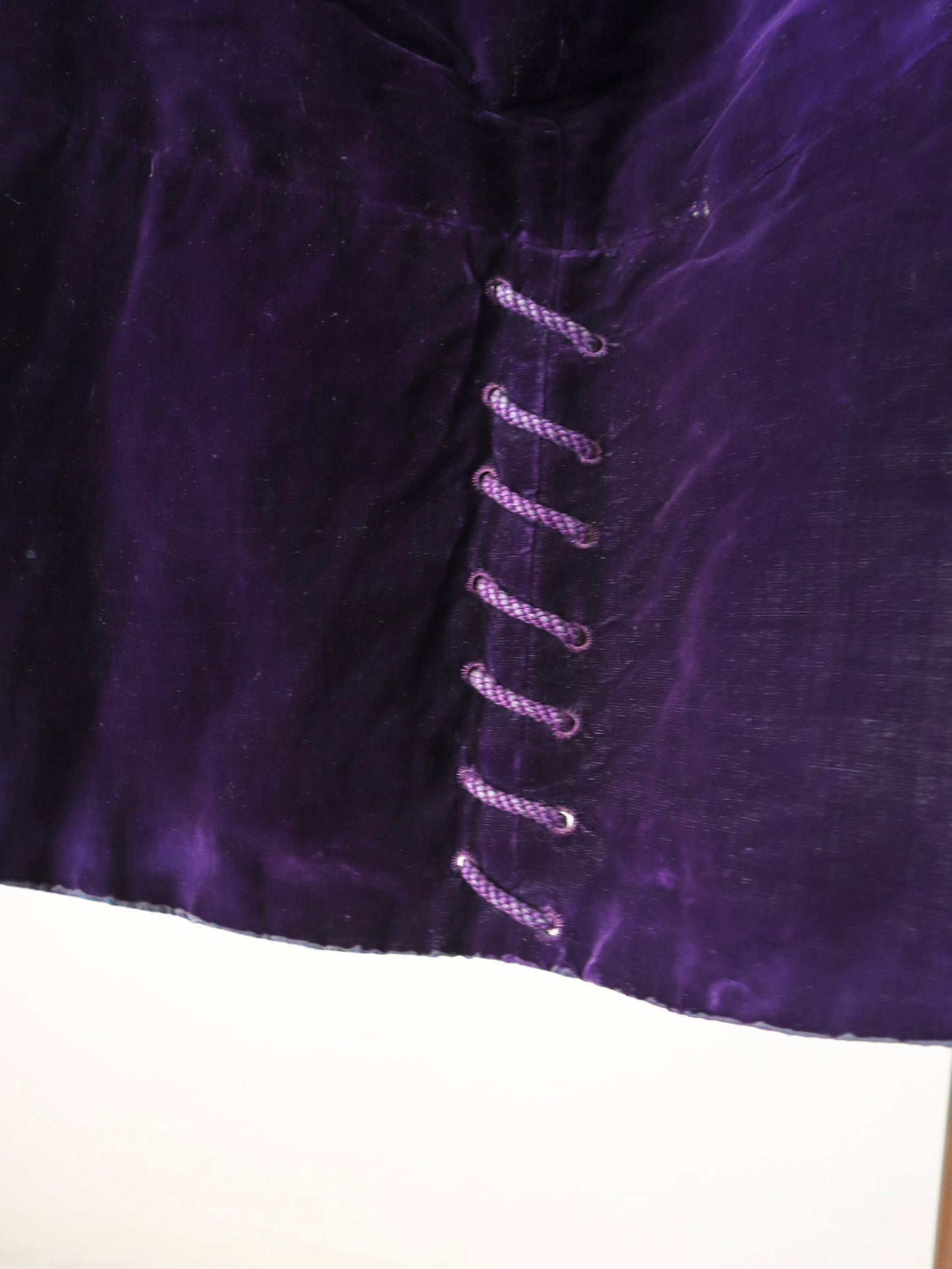 Antique French Opera Costume Tunic 1887 Purple Silk Velvet Tunic Doublet Renaissance Paris Theatre 19th Century