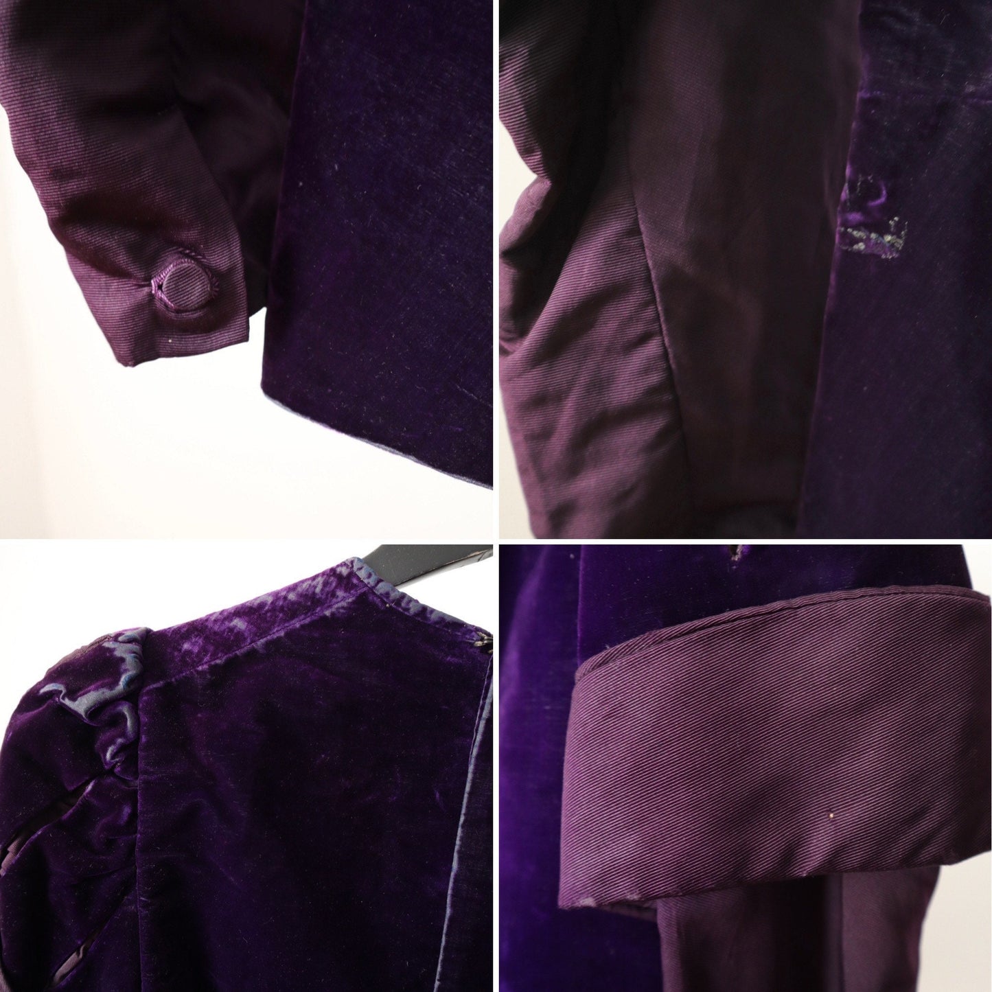 Antique French Opera Costume Tunic 1887 Purple Silk Velvet Tunic Doublet Renaissance Paris Theatre 19th Century