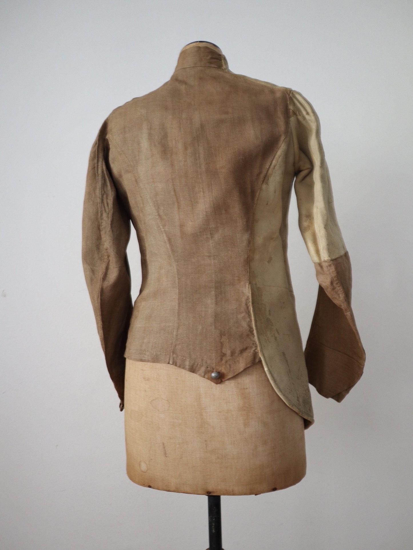 Antique 1800s French Fencing Jacket Nubuck Linen RARE