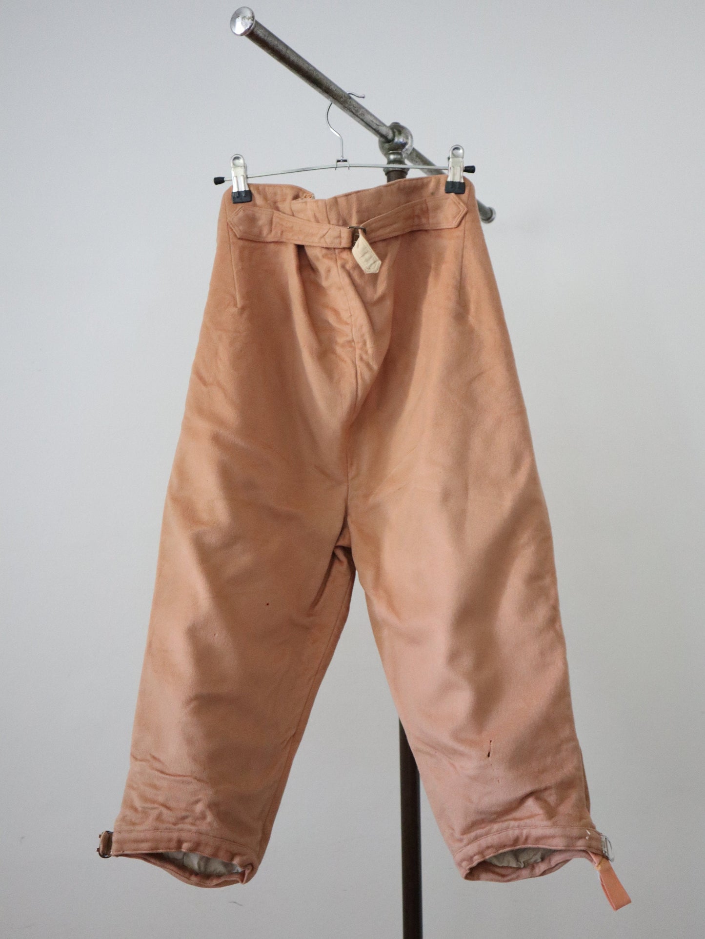 Antique French Peach Wool Breeches Pants Trousers Opera Costume Theatre Cropped
