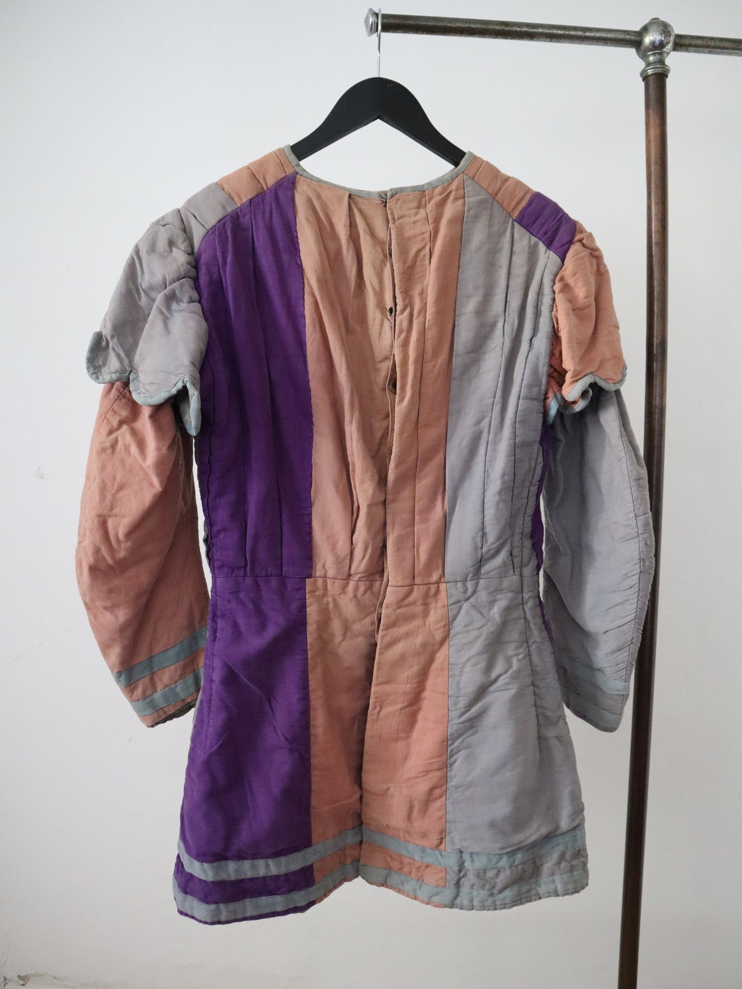 Antique French Theatre Costume Tunic Renaissance Style Pink Grey Purple
