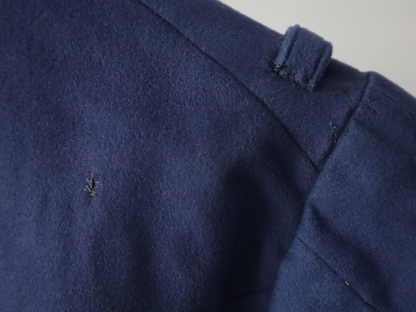 1930s French Jacket Blue Wool Military Style Theatre Costume Blue Wool