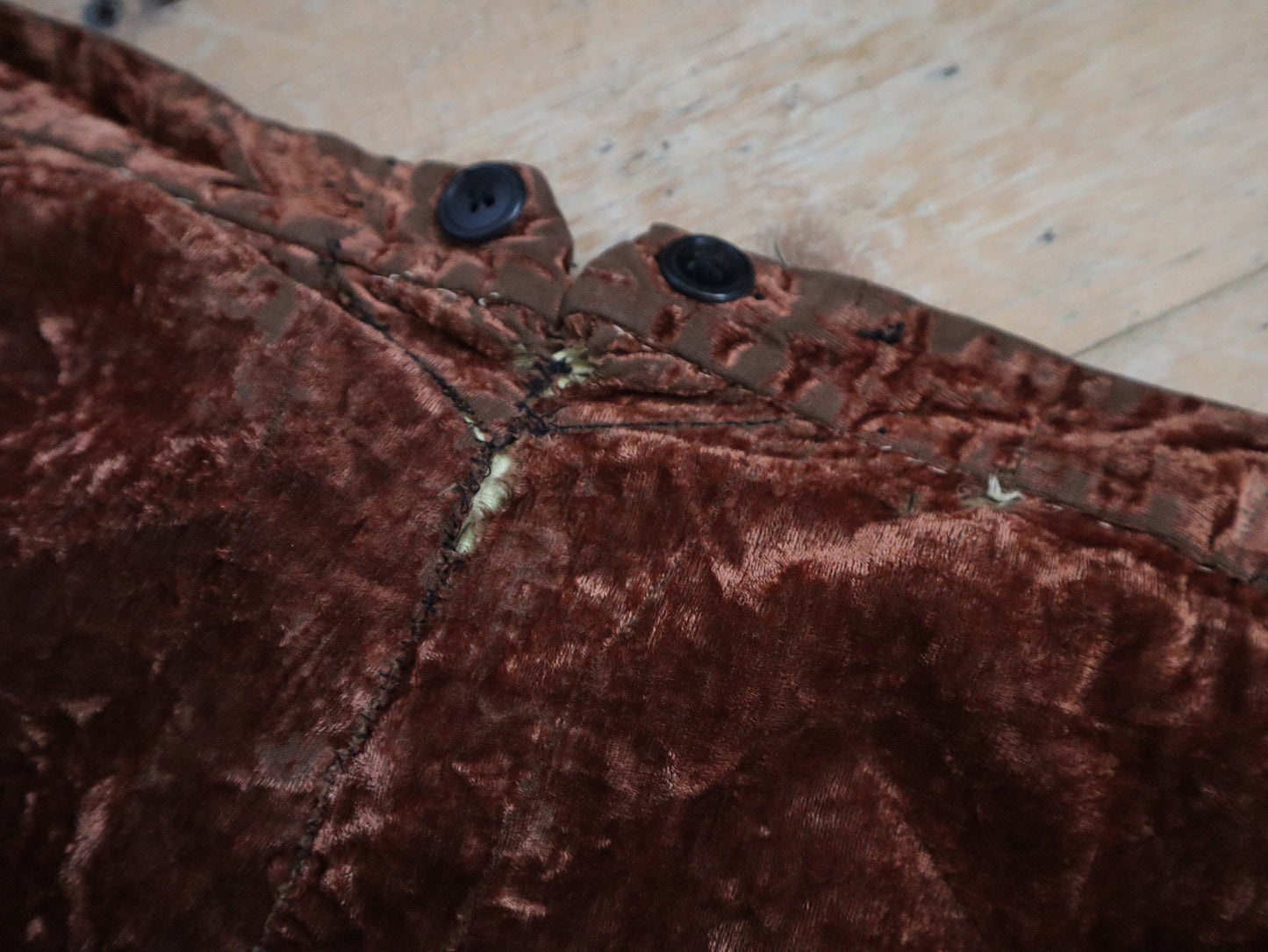 Antique French Brown Silk Velvet Breeches theatre costume pants trousers opera early 1900s
