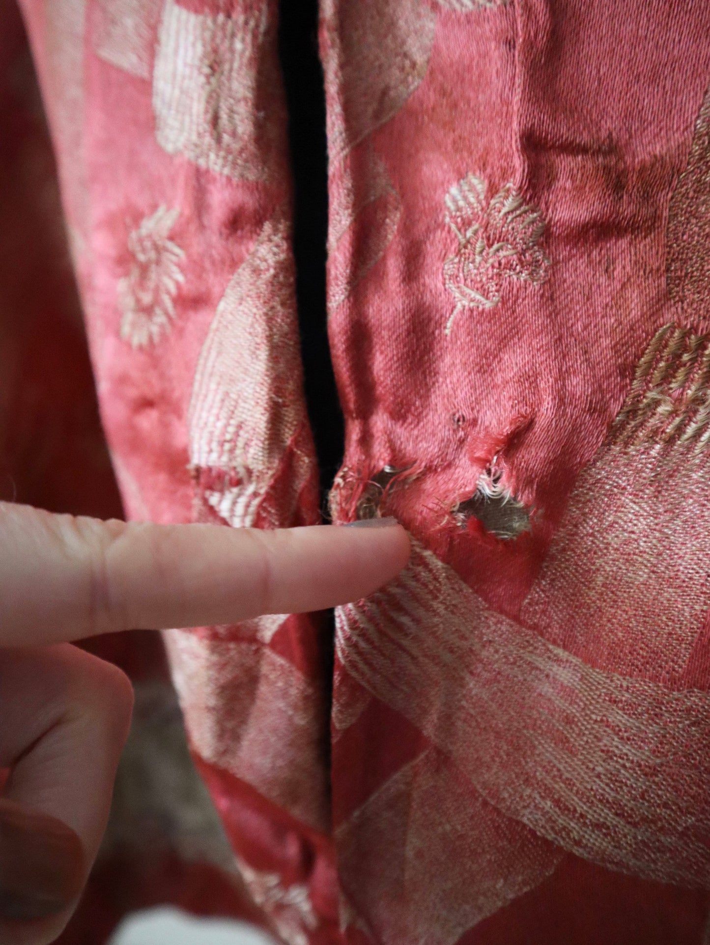 Antique 1910s French Opera Tunic | Renaissance Style Costume in Pink and Silver Lamé