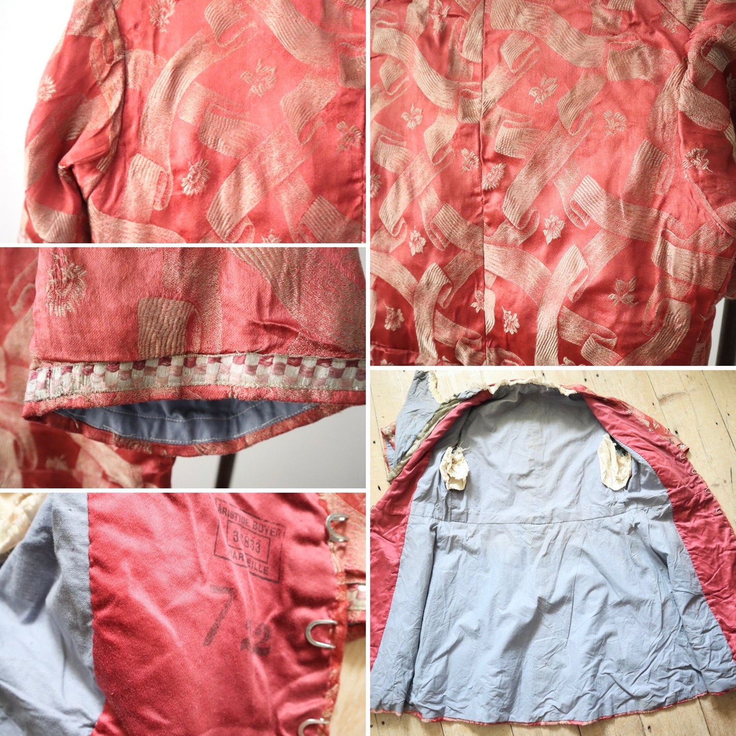 Antique 1910s French Opera Tunic | Renaissance Style Costume in Pink and Silver Lamé