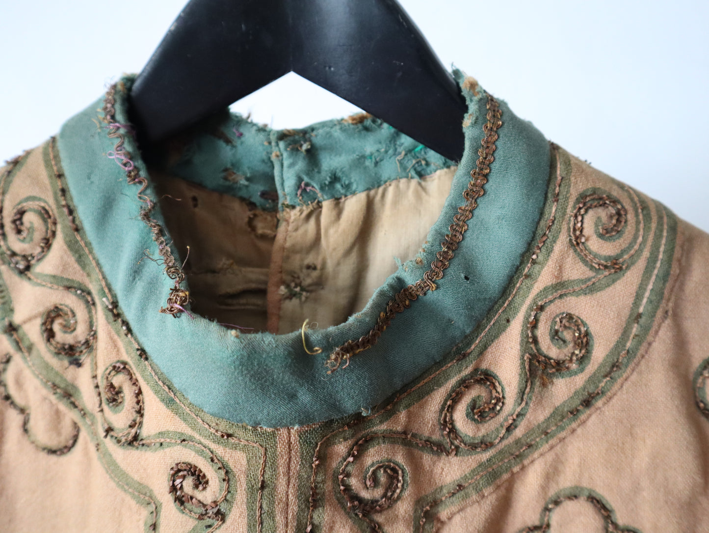 Antique early 1900s French opera costume wool dress tunic