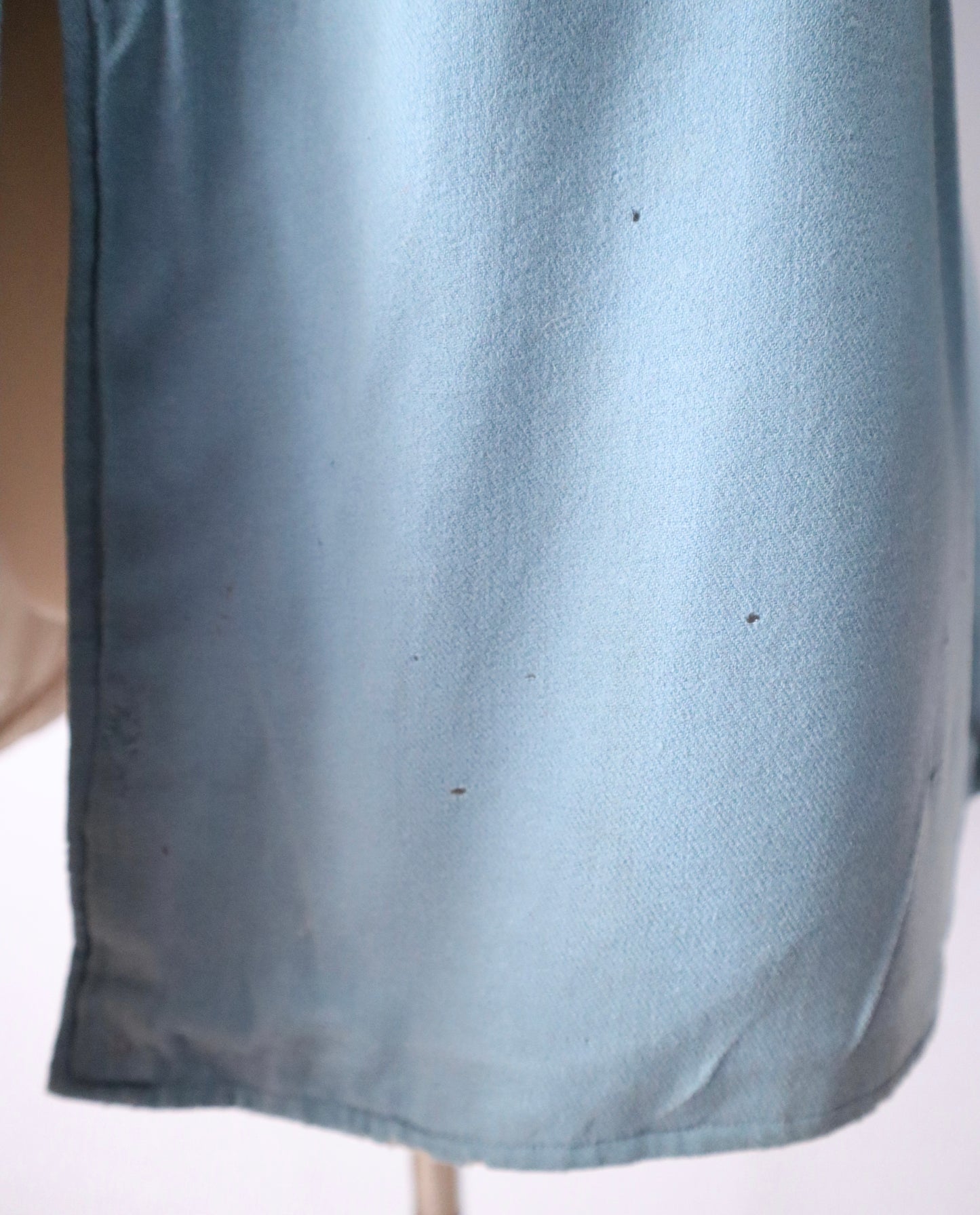 Antique 19th Century Theatrical Military-Style Jacket | Hand-Sewn Powder Blue Costume Coat  Metal Ribbon Trim Tassels