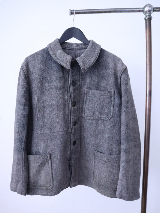 1940s - 50s Pascal Draperie French Workwear Wool Jacket Grey